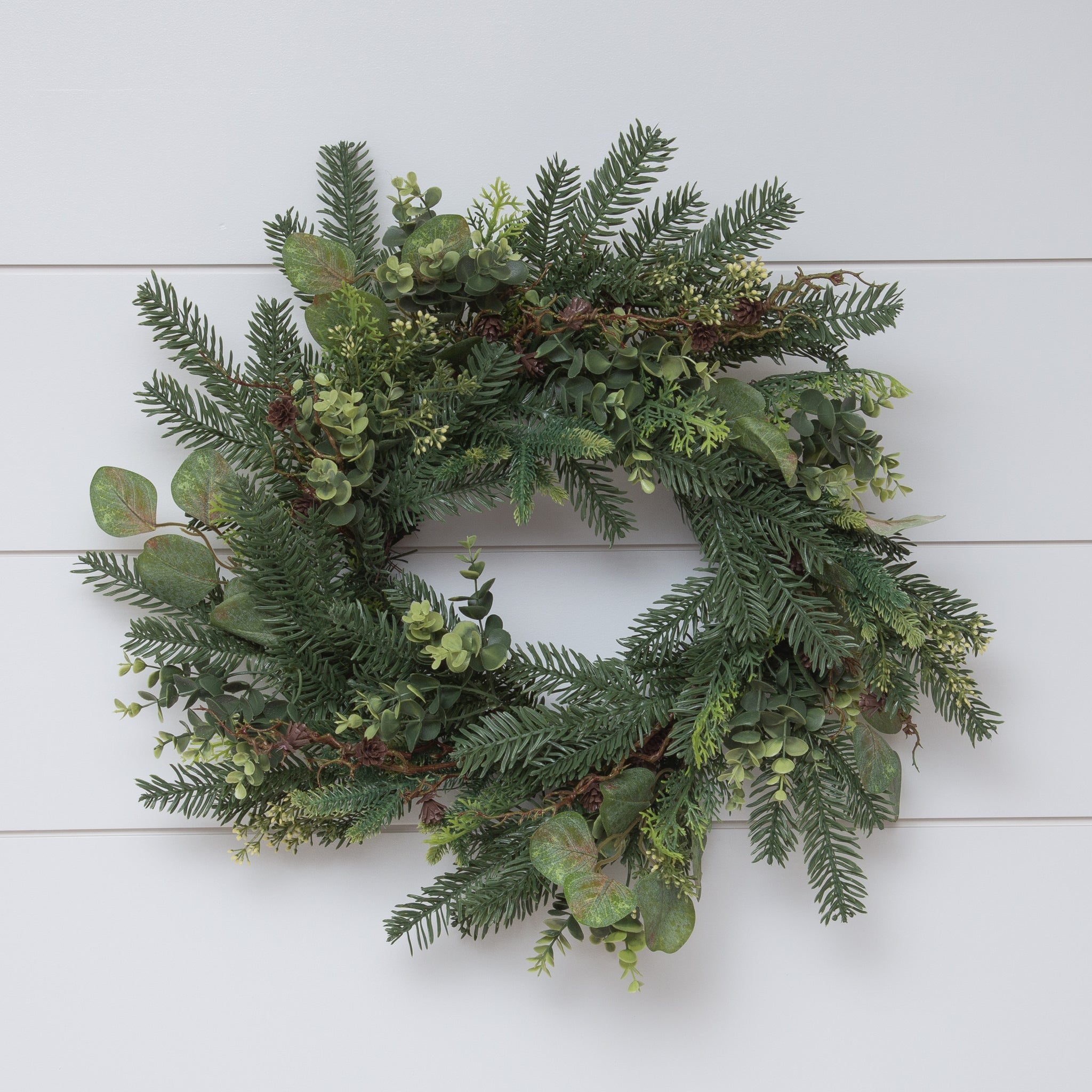 Mixed Winter Greens Wreath