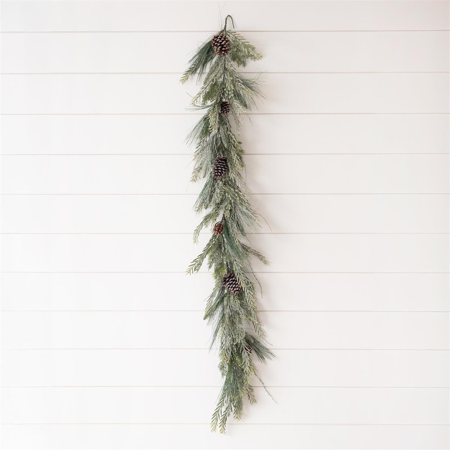 Frosted Mixed Greens Garland