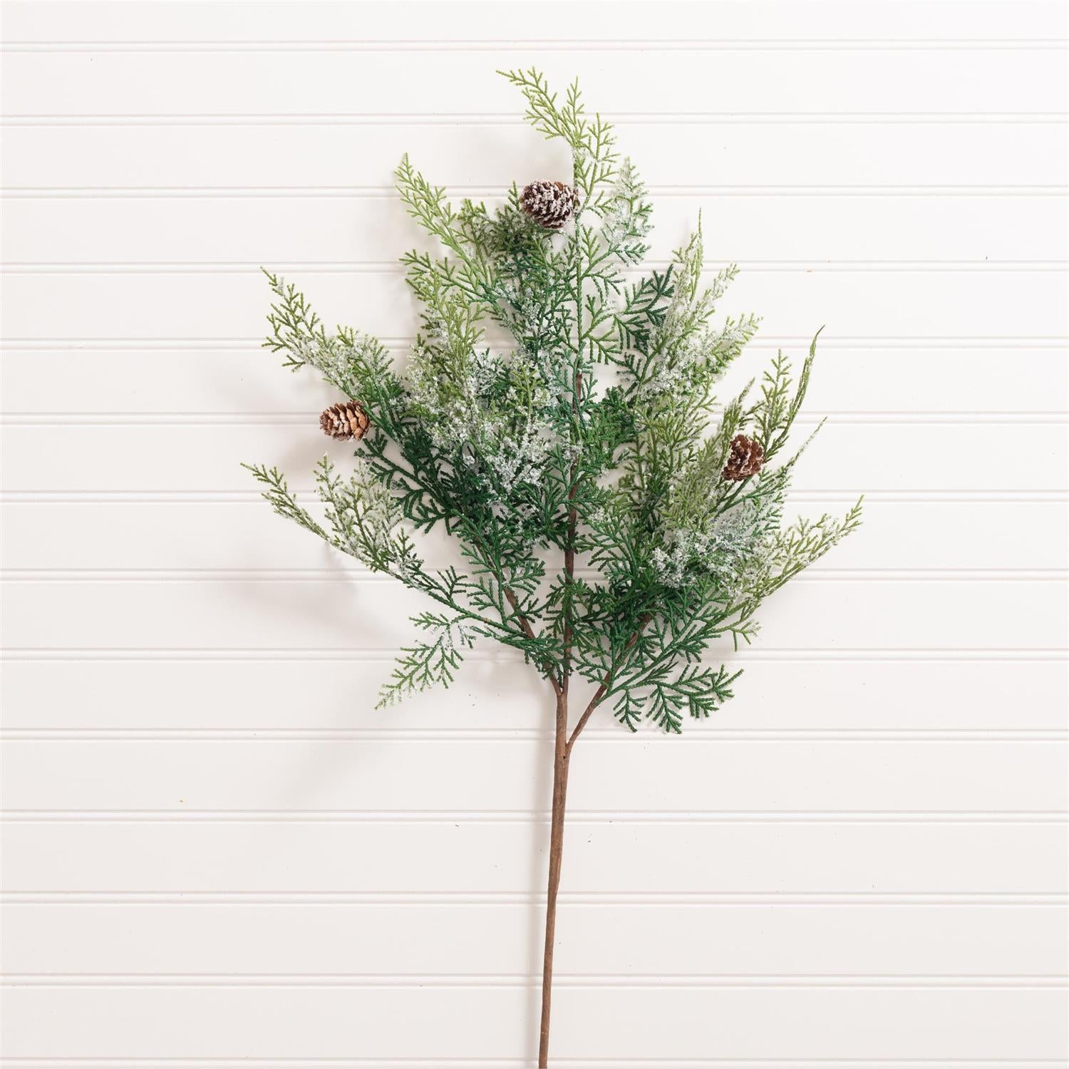 Flocked Pine Spray