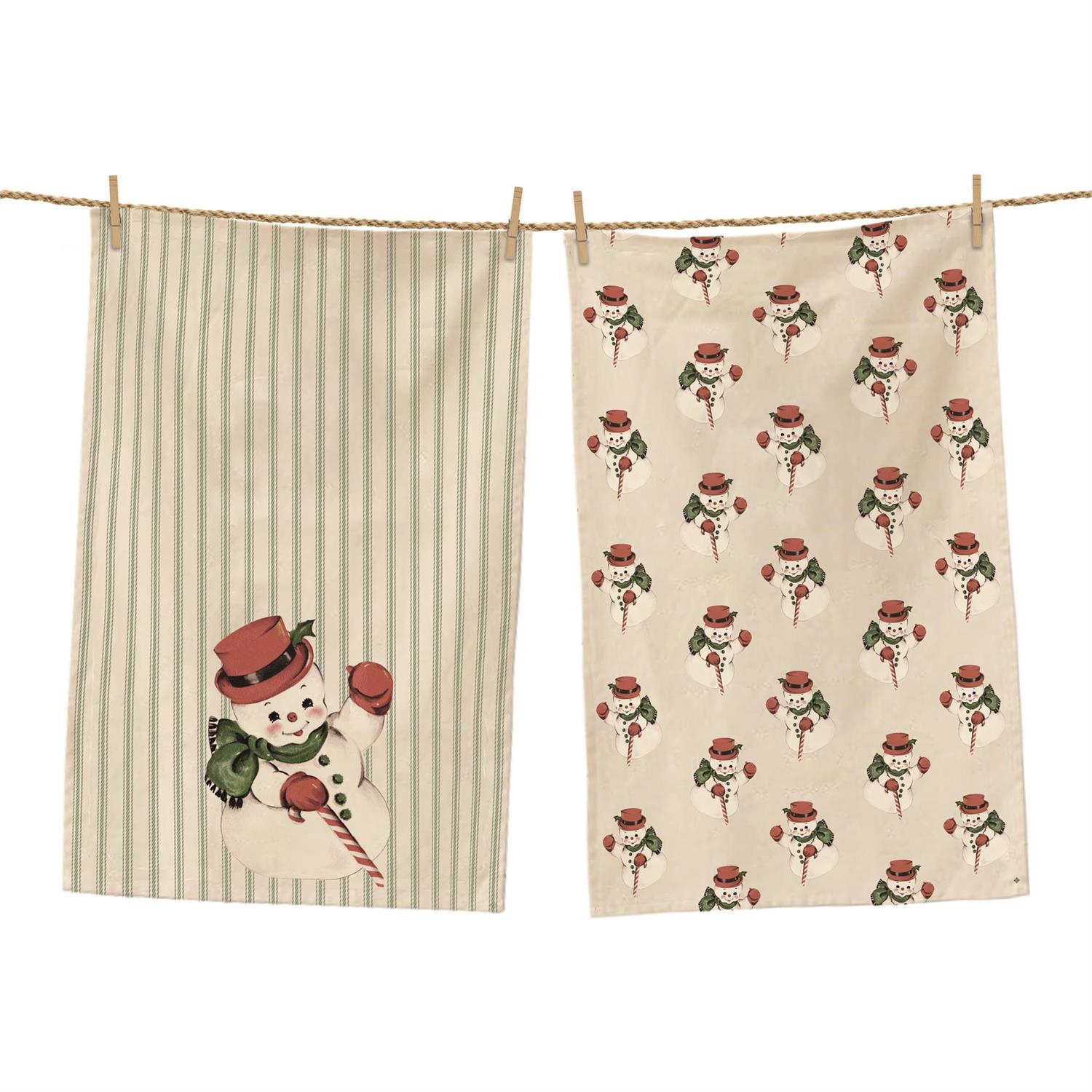 Vintage Snowman Kitchen Towels (S/2)