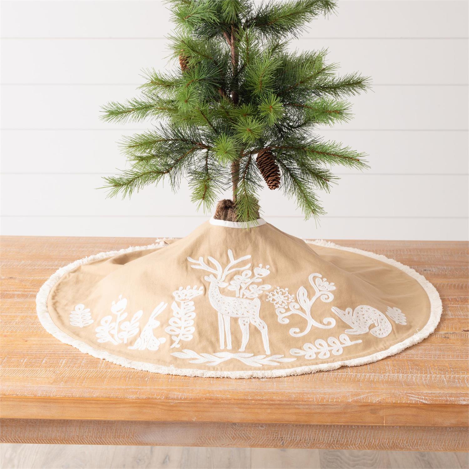 Folk Art Christmas Tree Skirt