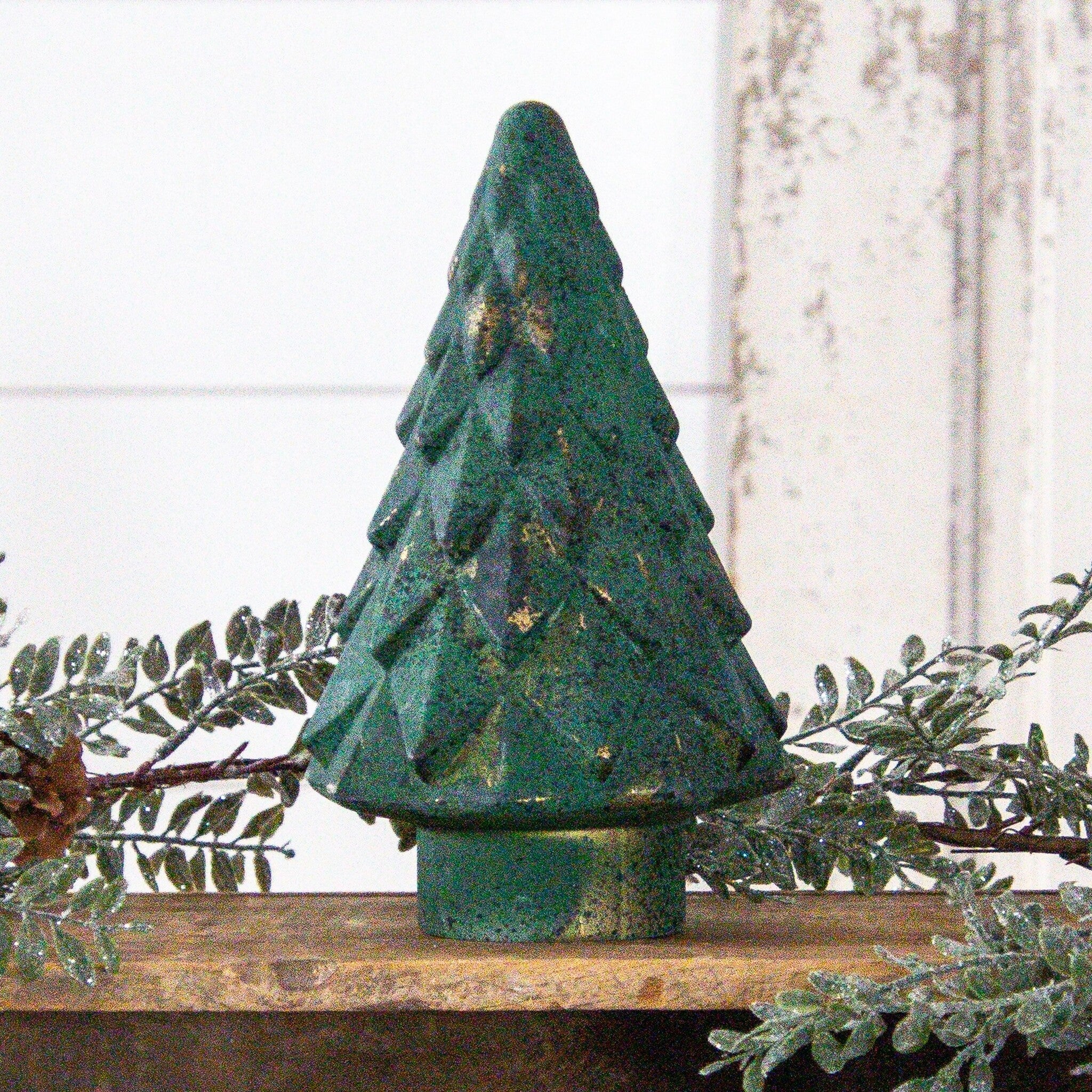 Mercury Glass Tree - Emerald Green (S)