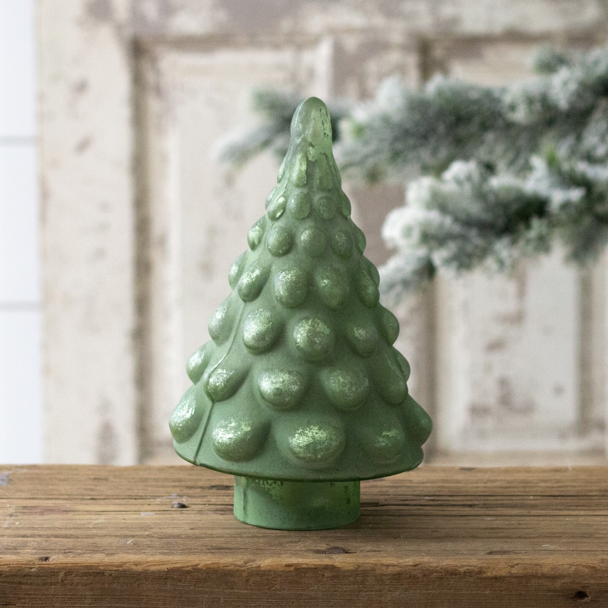 Mercury Glass Tree - Frosty Green (L)