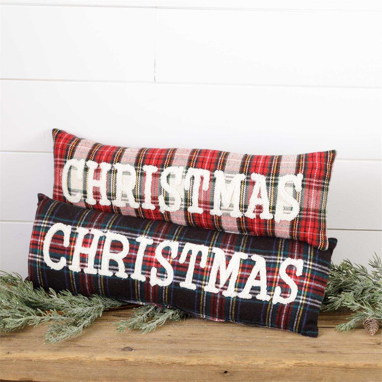 Christmas Plaid & Tartan Pillows (S/2)