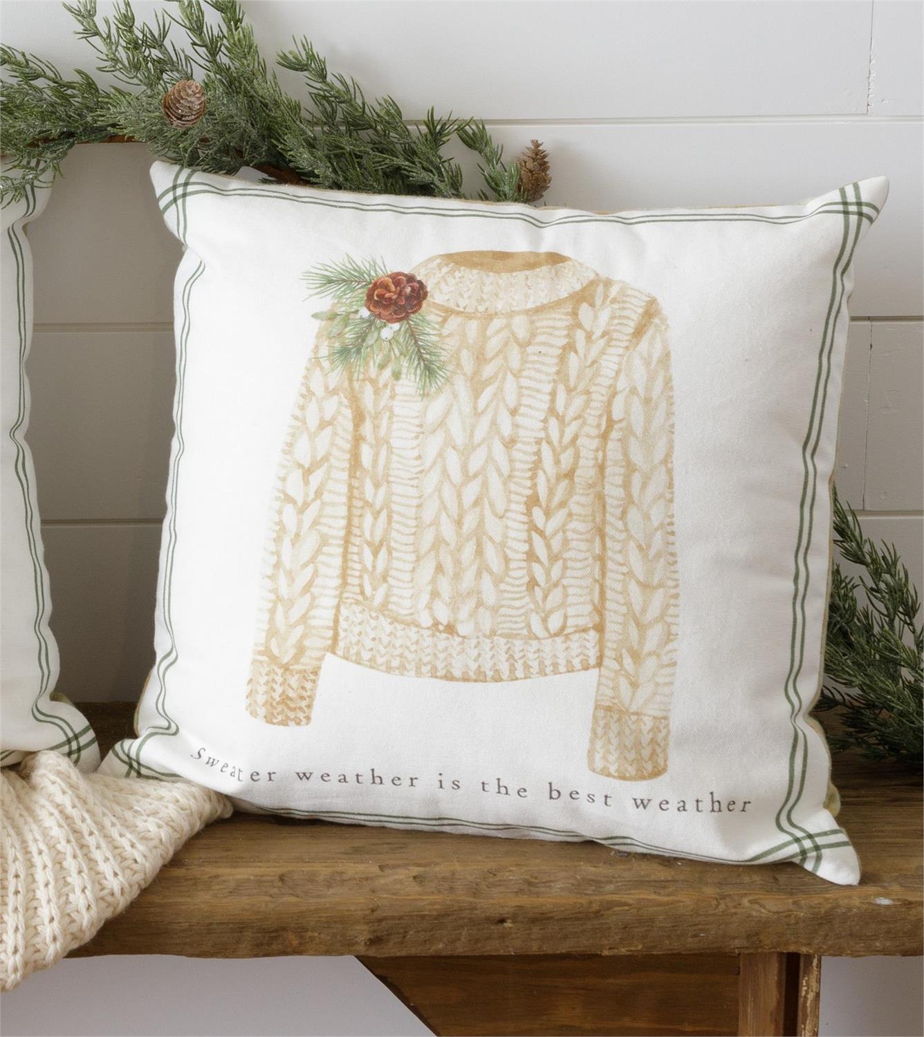 Warm and Cozy Sweater Pillow