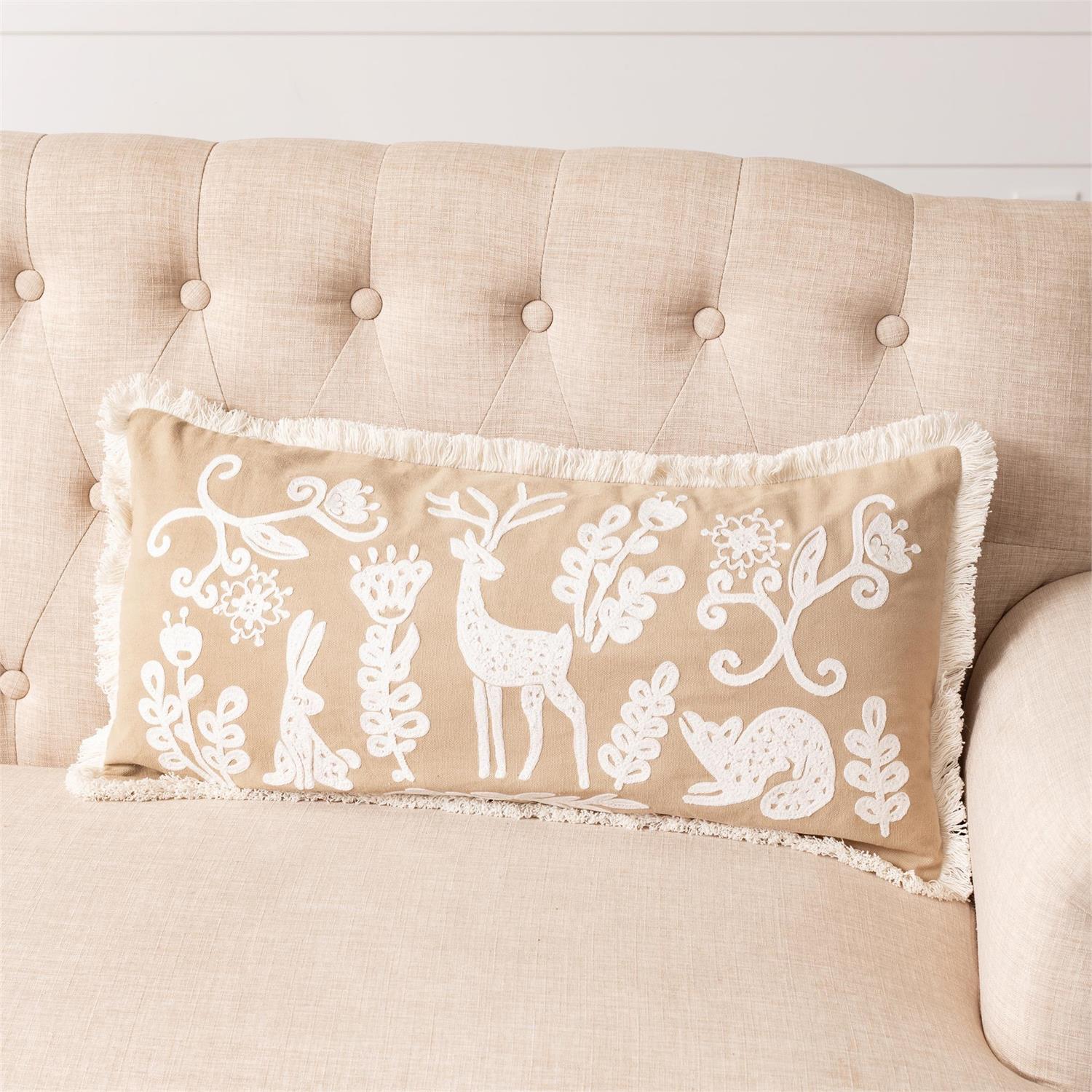 Folk Art Lumbar Pillow