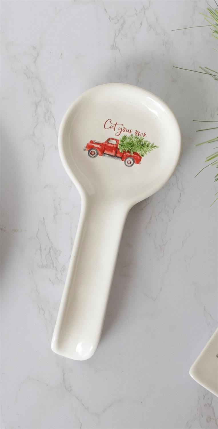 Cut Your Own Christmas Tree Farm Spoon Rest