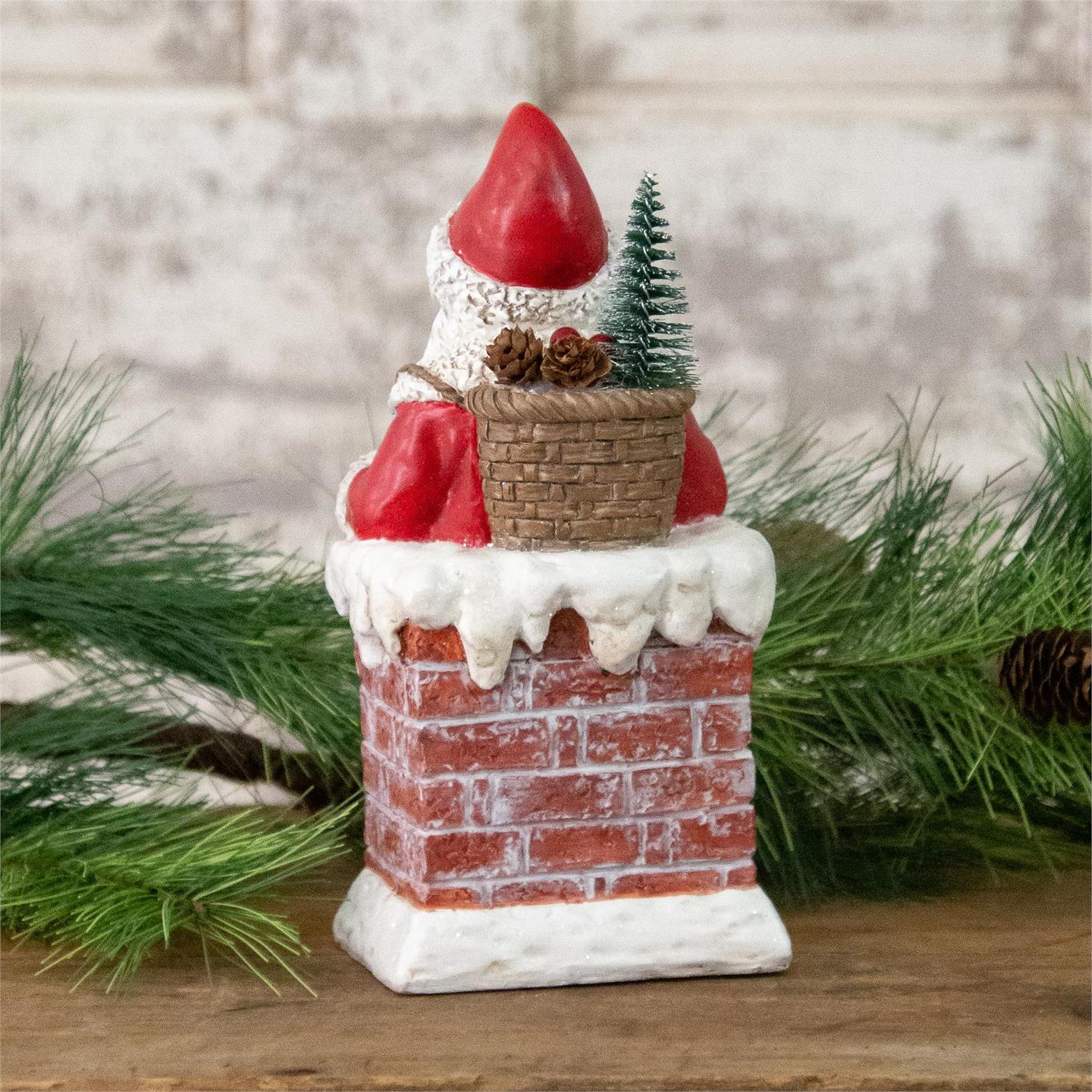 Santa In Chimney Figure