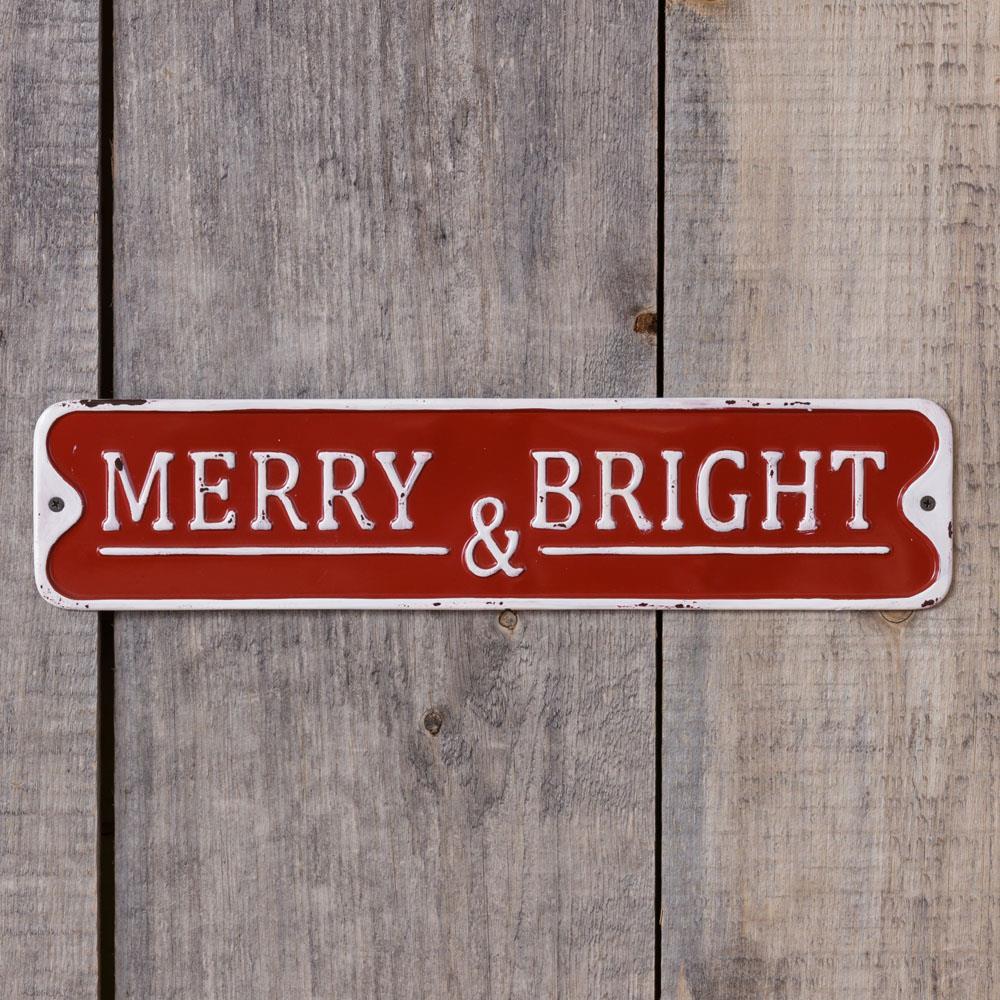 Merry and Bright Street Sign