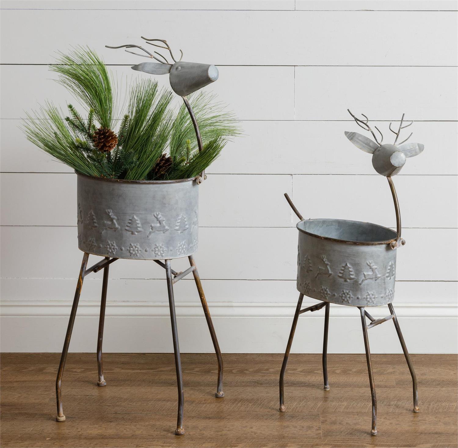 Reindeer Planters (S/2)
