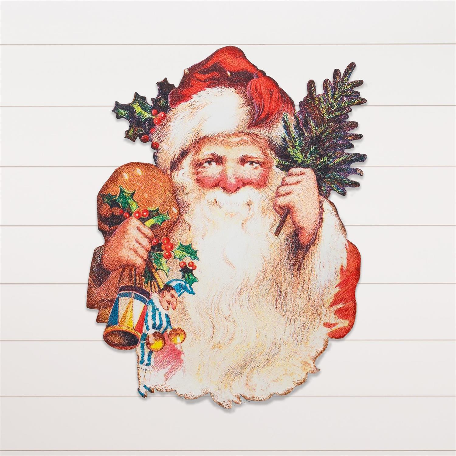 Vintage Victorian Santa Wall Sign