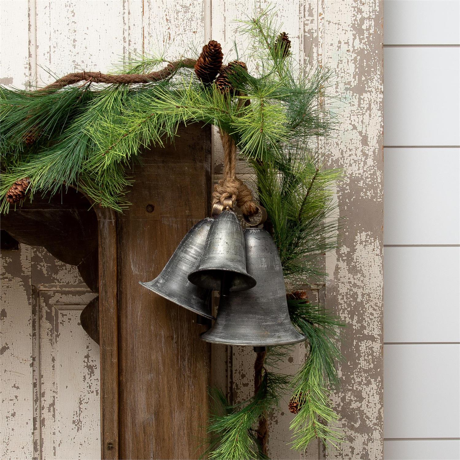 Hanging Pewter Tone Bells (S/3)