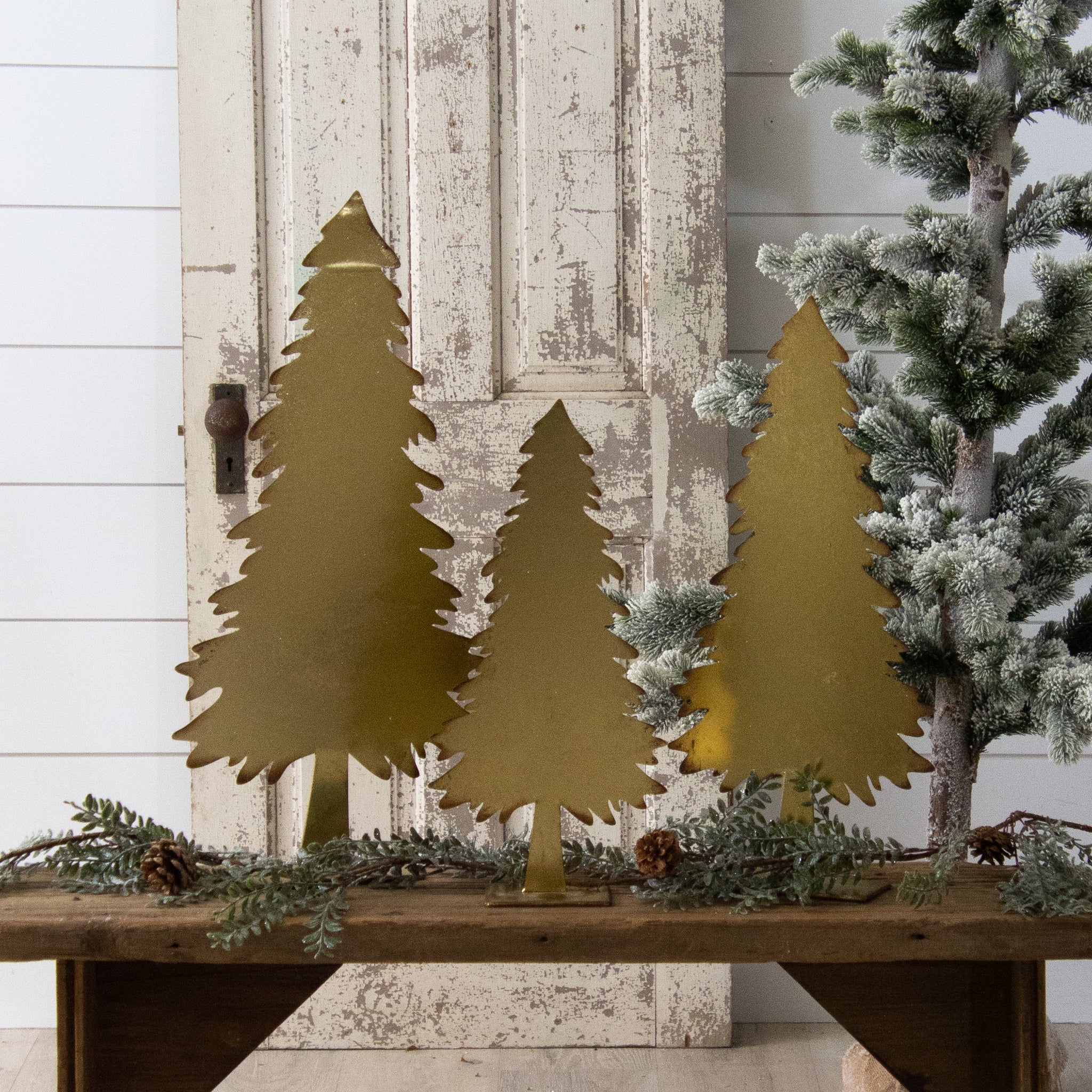 Gold Tone Trees (S/3)