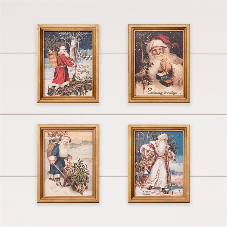 Santa Post Card Framed Wall Art