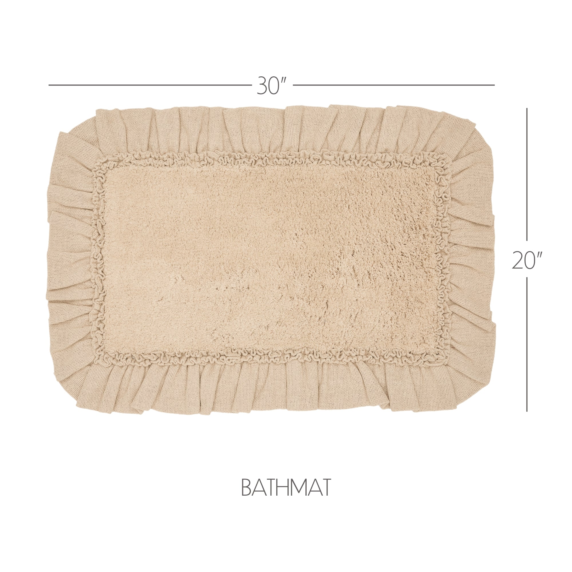 Burlap Vintage Bathmat 20x30