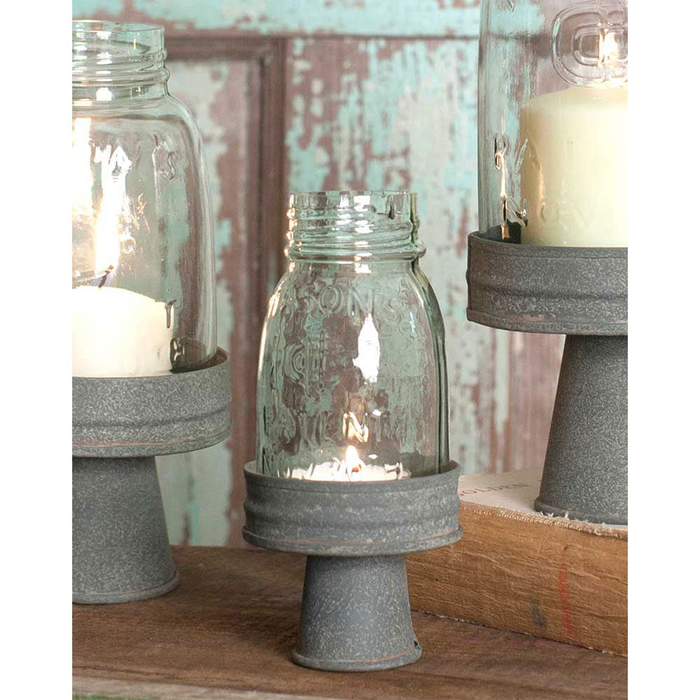 Mason Jar Chimney with Stand - Quarter Pint