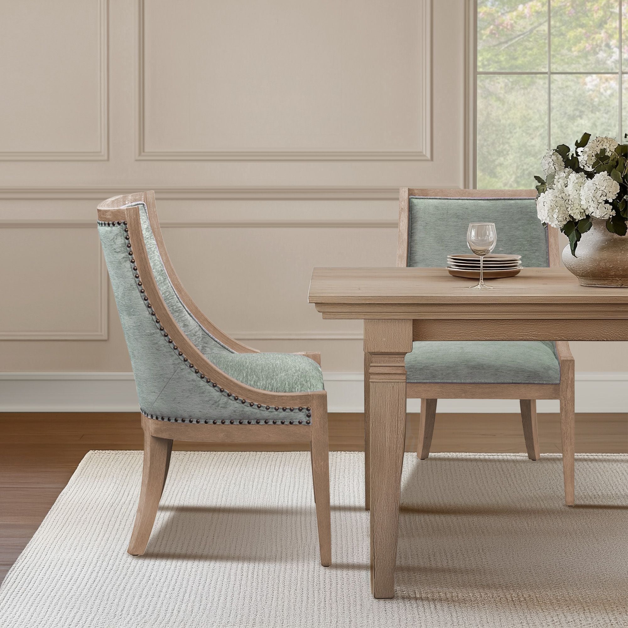 Elmcrest Upholstered Dining Chair with Nailhead Trim