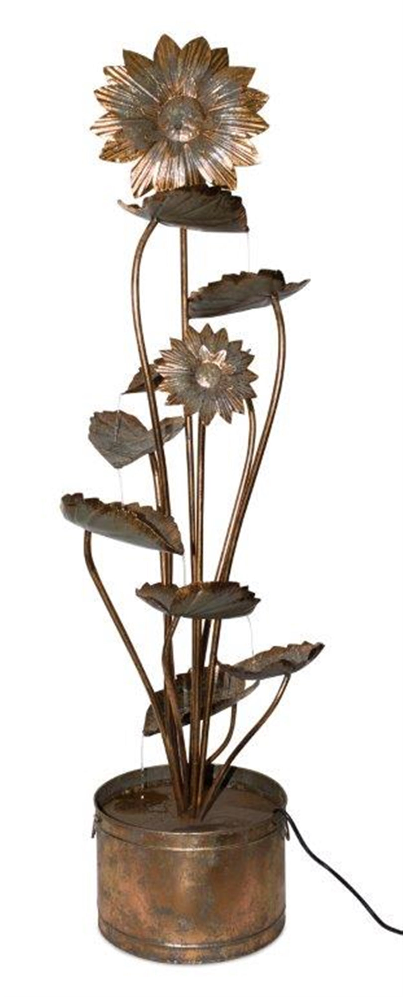 Sunflower Fountain 19.5"L x 5'H Iron (YH-750)