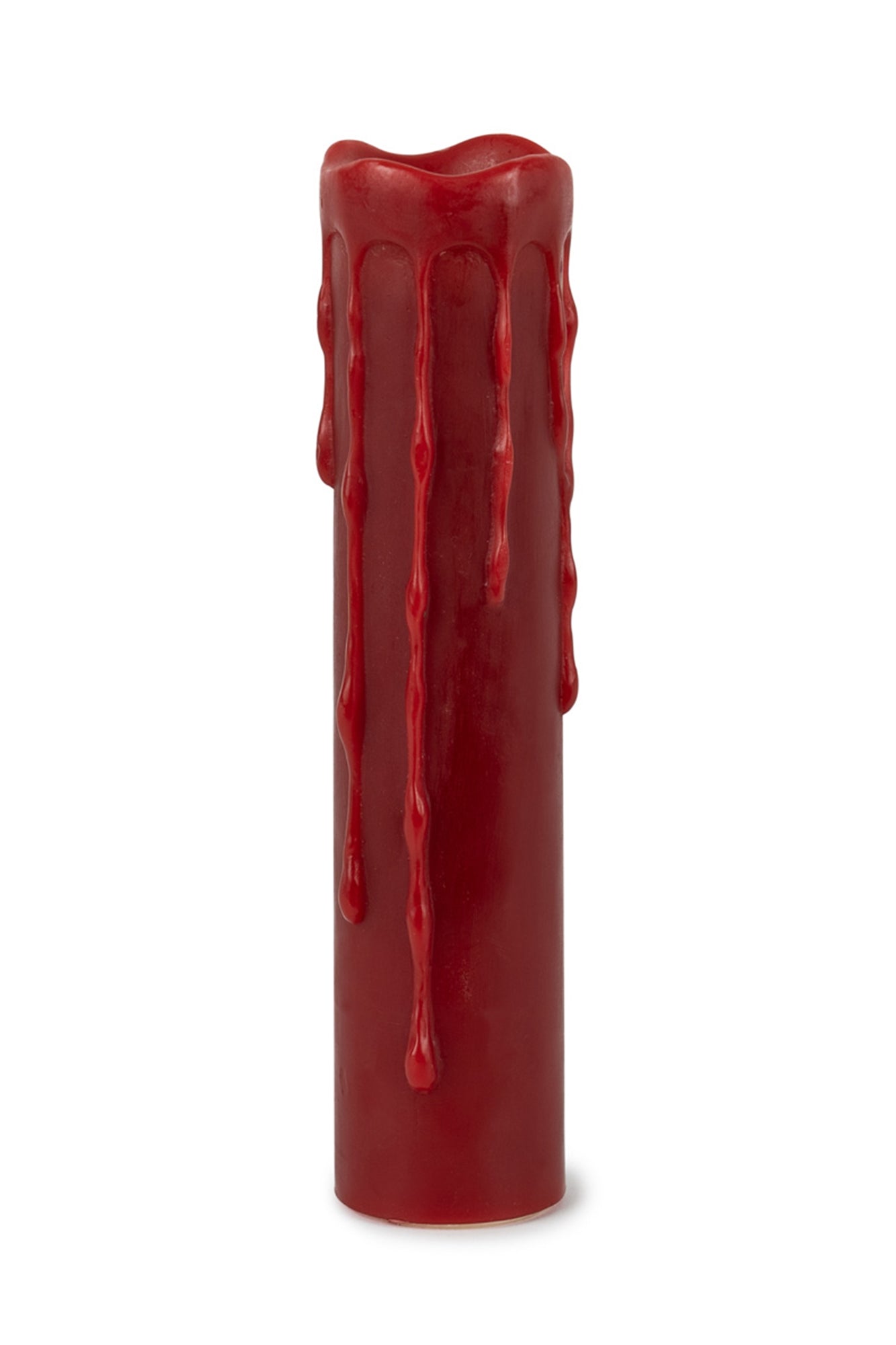 LED Wax Dripping Pillar Candle w/4 and 8 Hour Timer 1.75"Dx8"H Wax/ (Requires 2 AA Batteries,