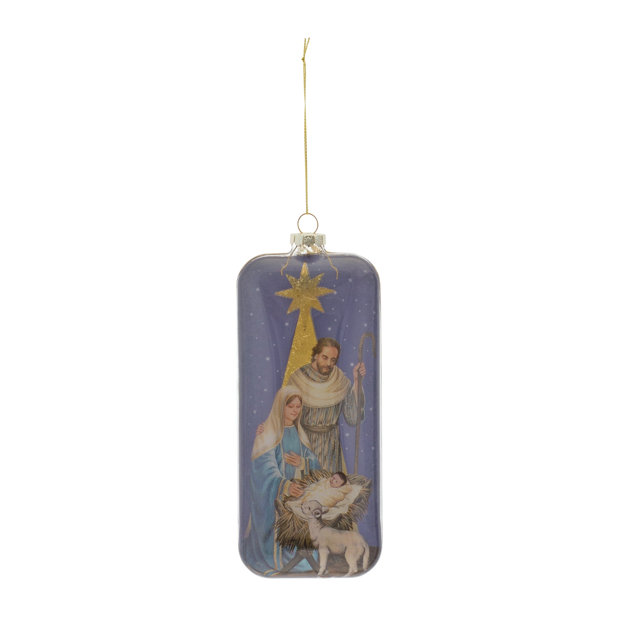 Nativity Ornament 8”H Glass