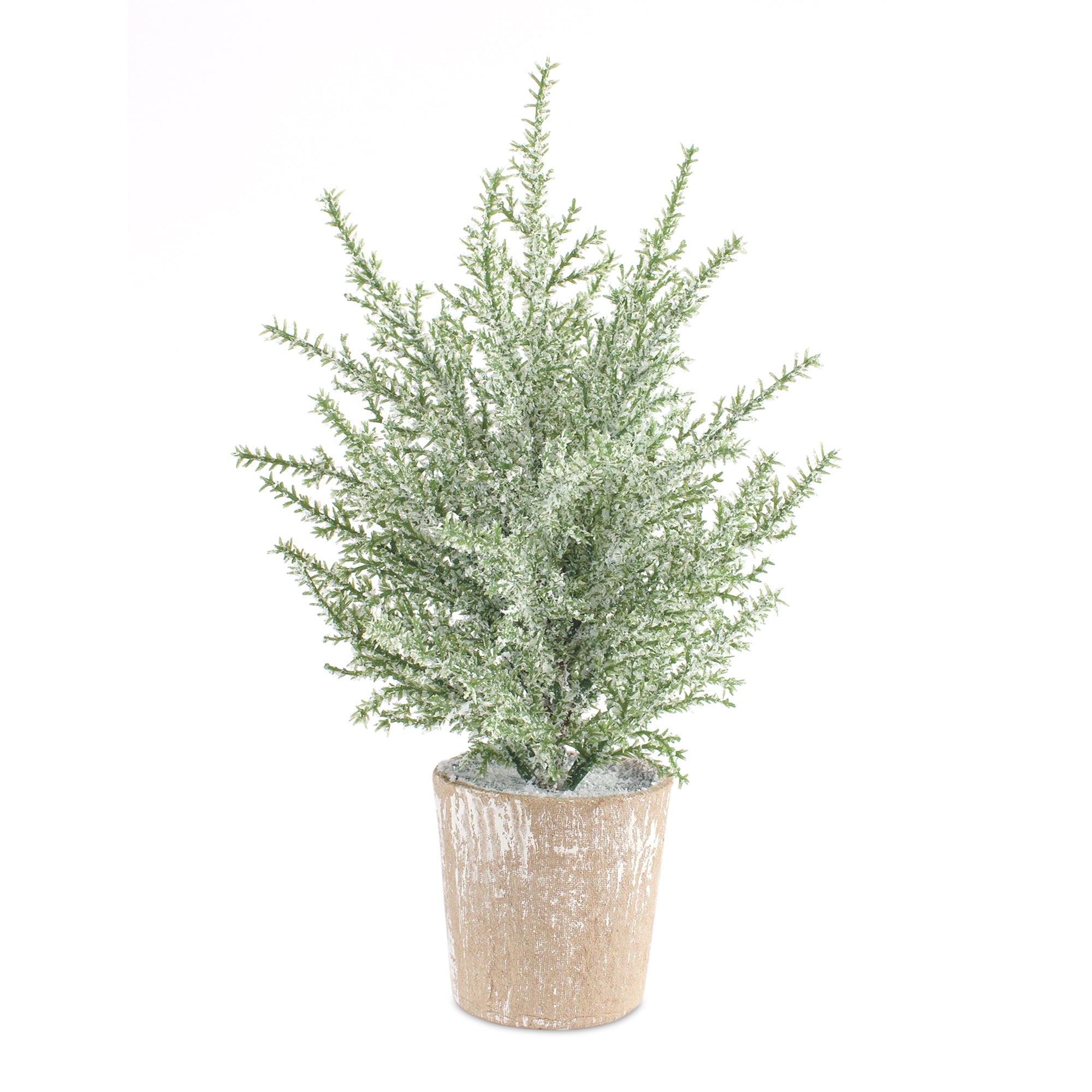 Potted Icy Pine Tree 12”H /Paper