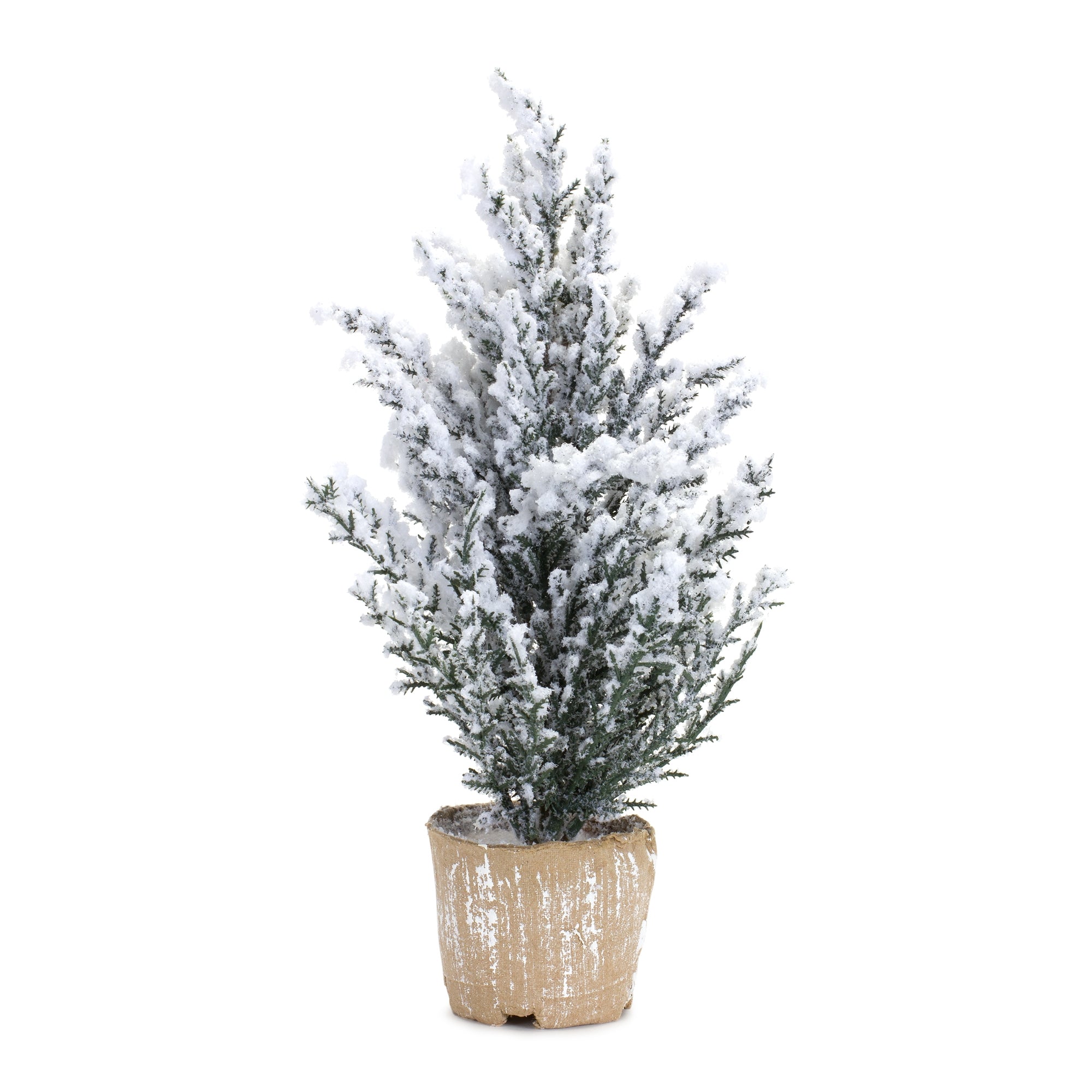 Potted Snowy Pine Tree 12”H /Paper