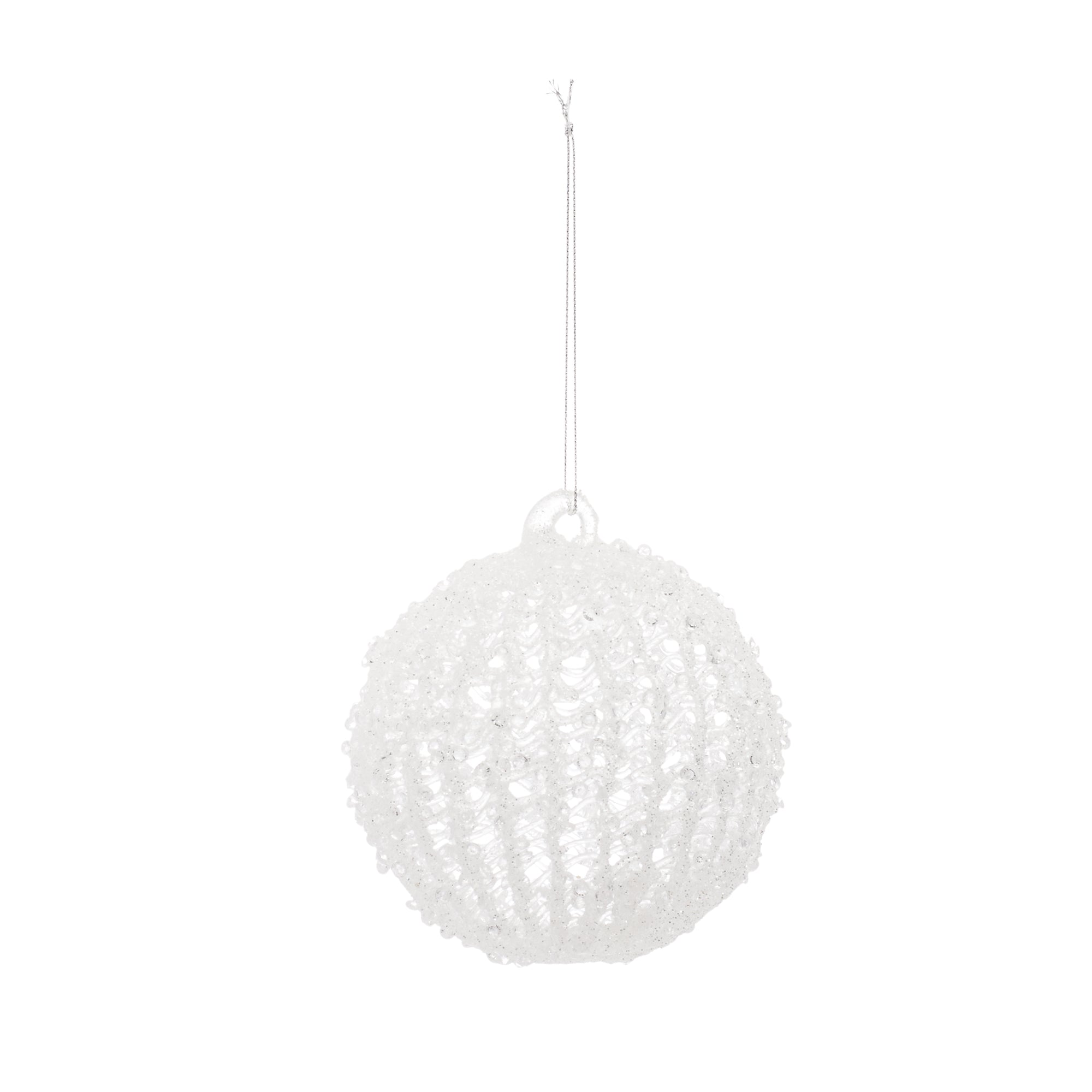 Beaded Glass Ball Ornament (Set of 6)