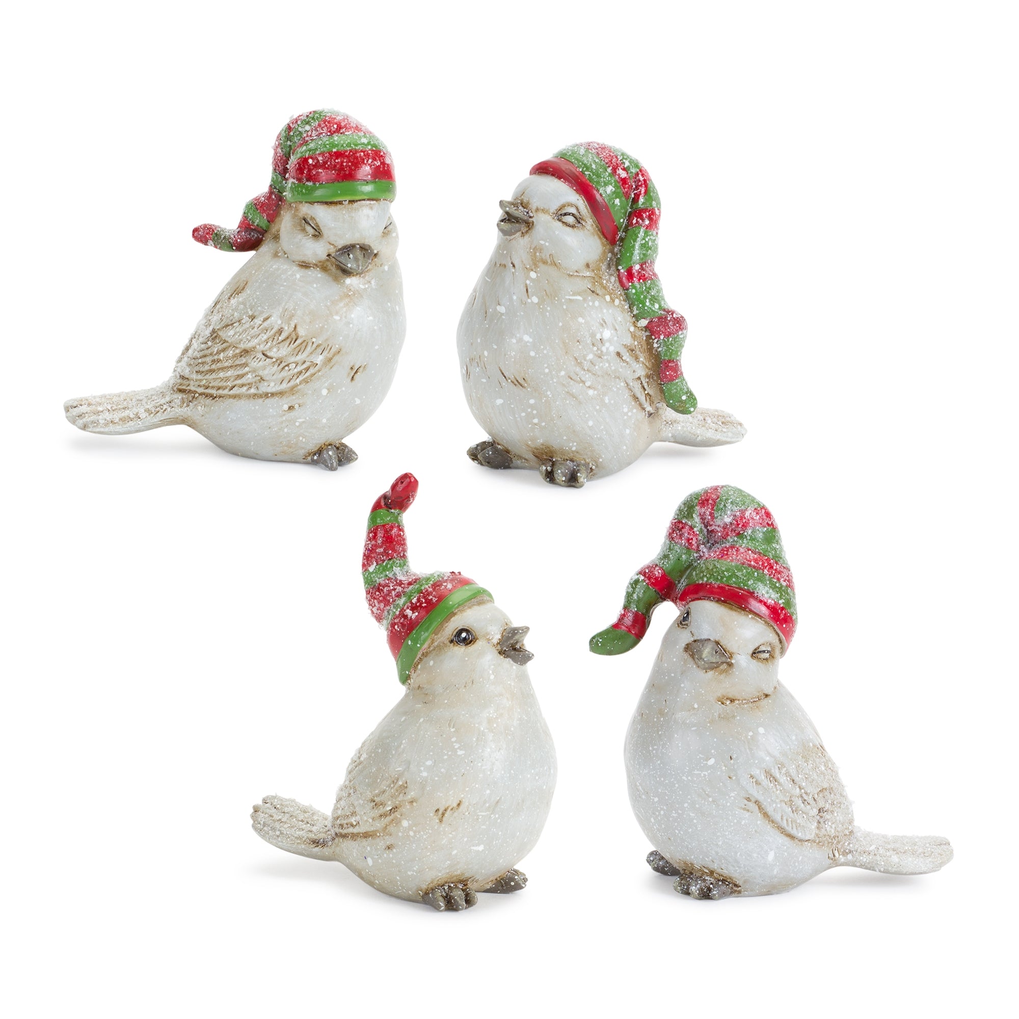 Bird w/Stocking Hat Figures (S/4)