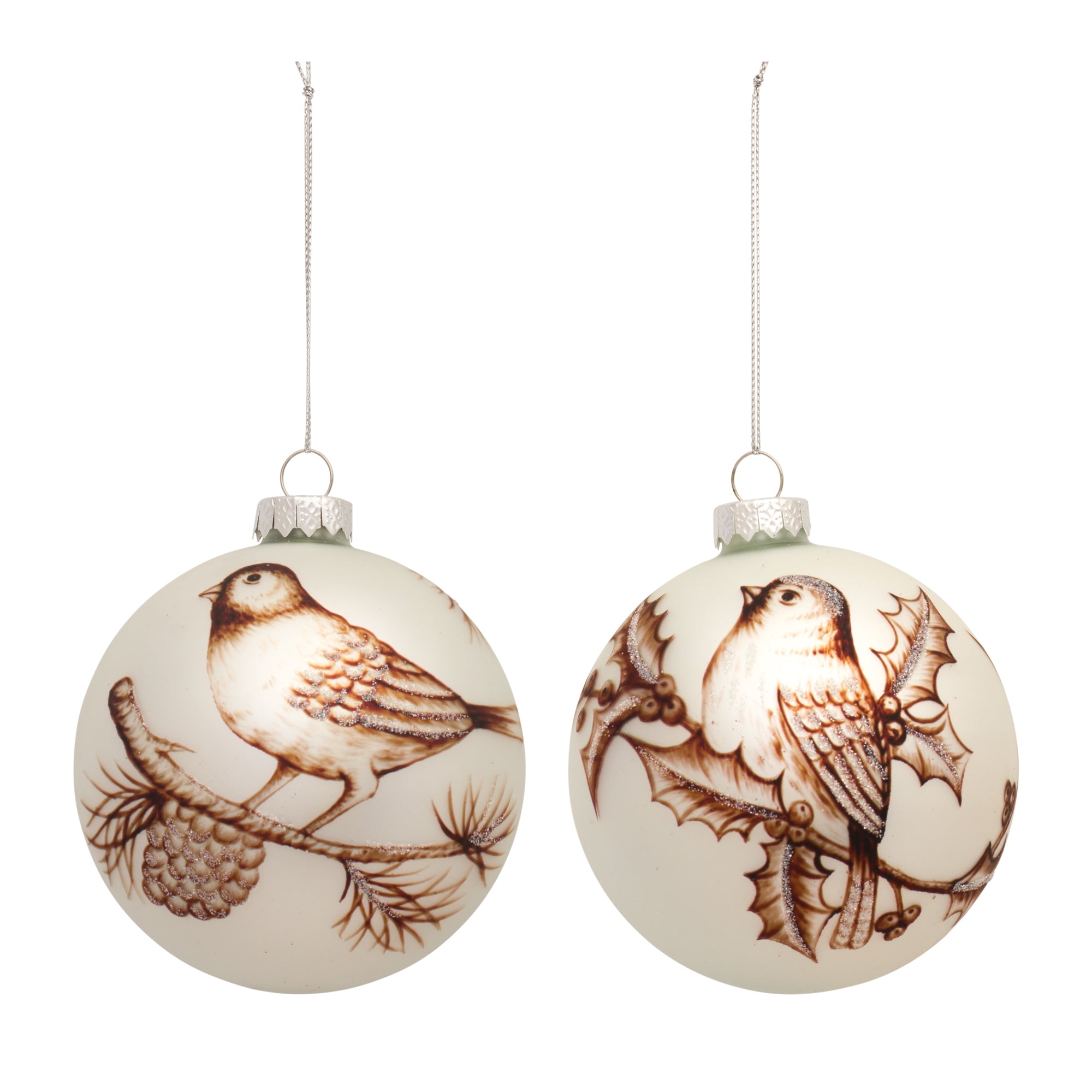 Bird Ball Ornament (S/2)