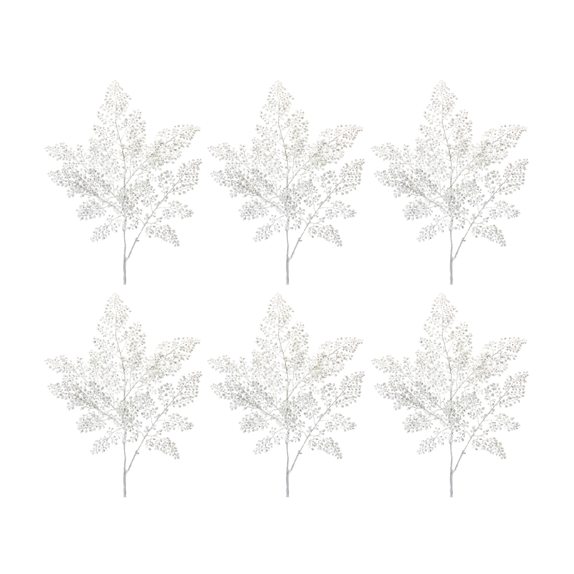 Silver Mini Leaf Spray (Set of 6)