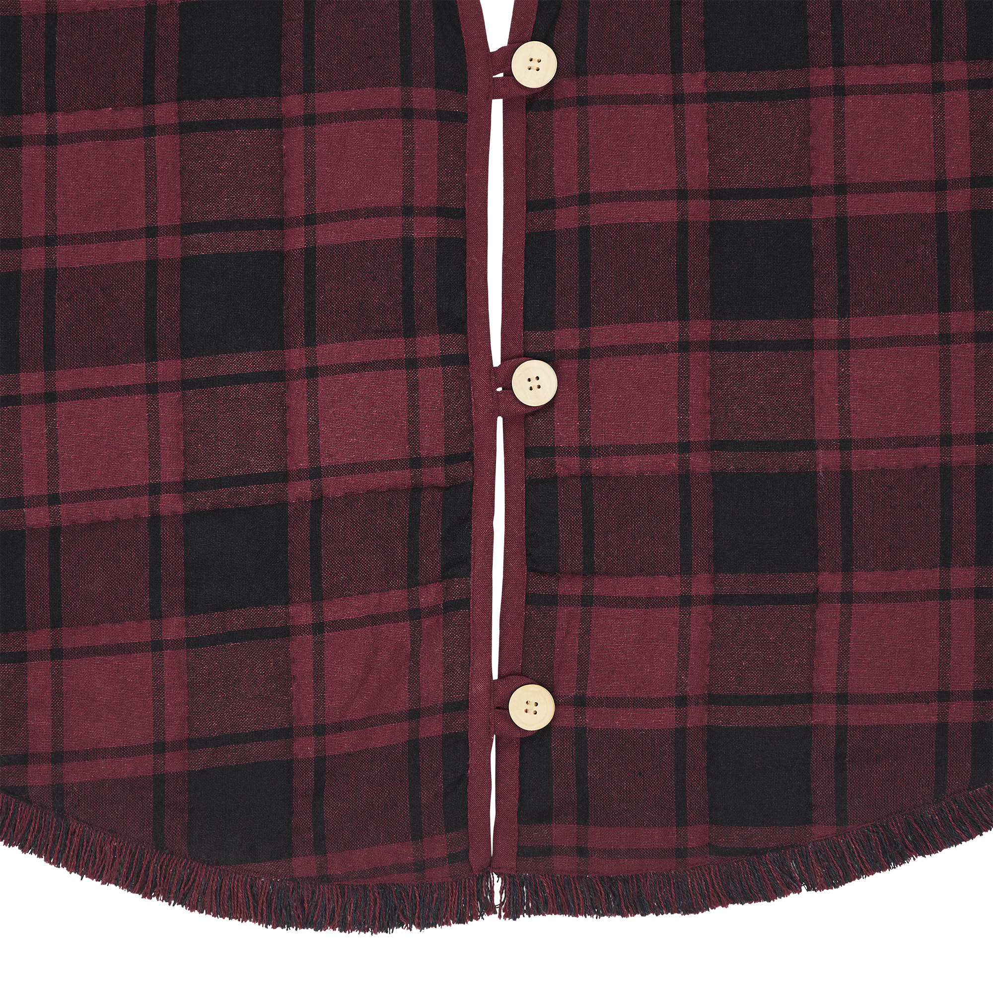 Cumberland Red Black Plaid Tree Skirt 48