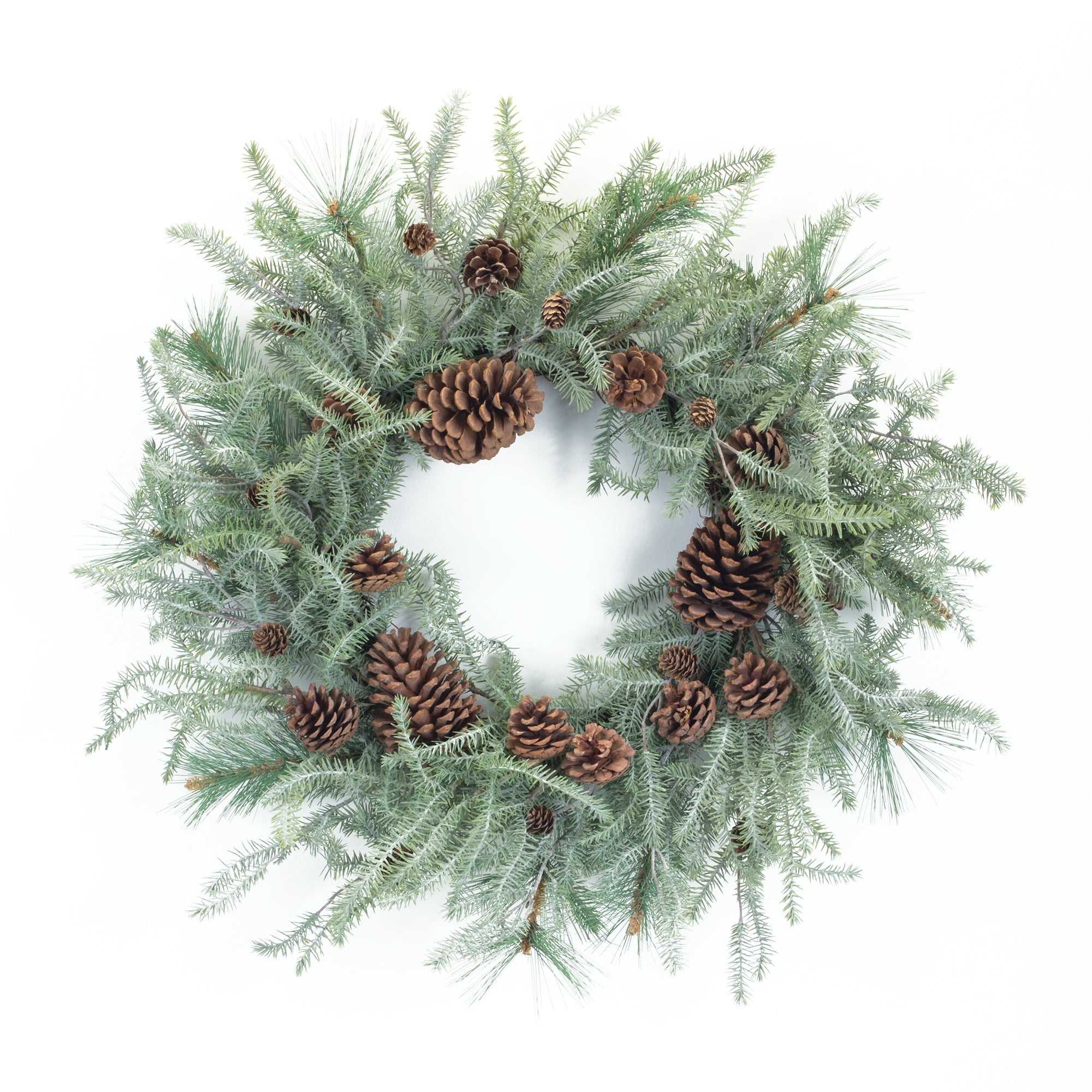 Winter Pine Wreath with Pine Cones 29.5"D
