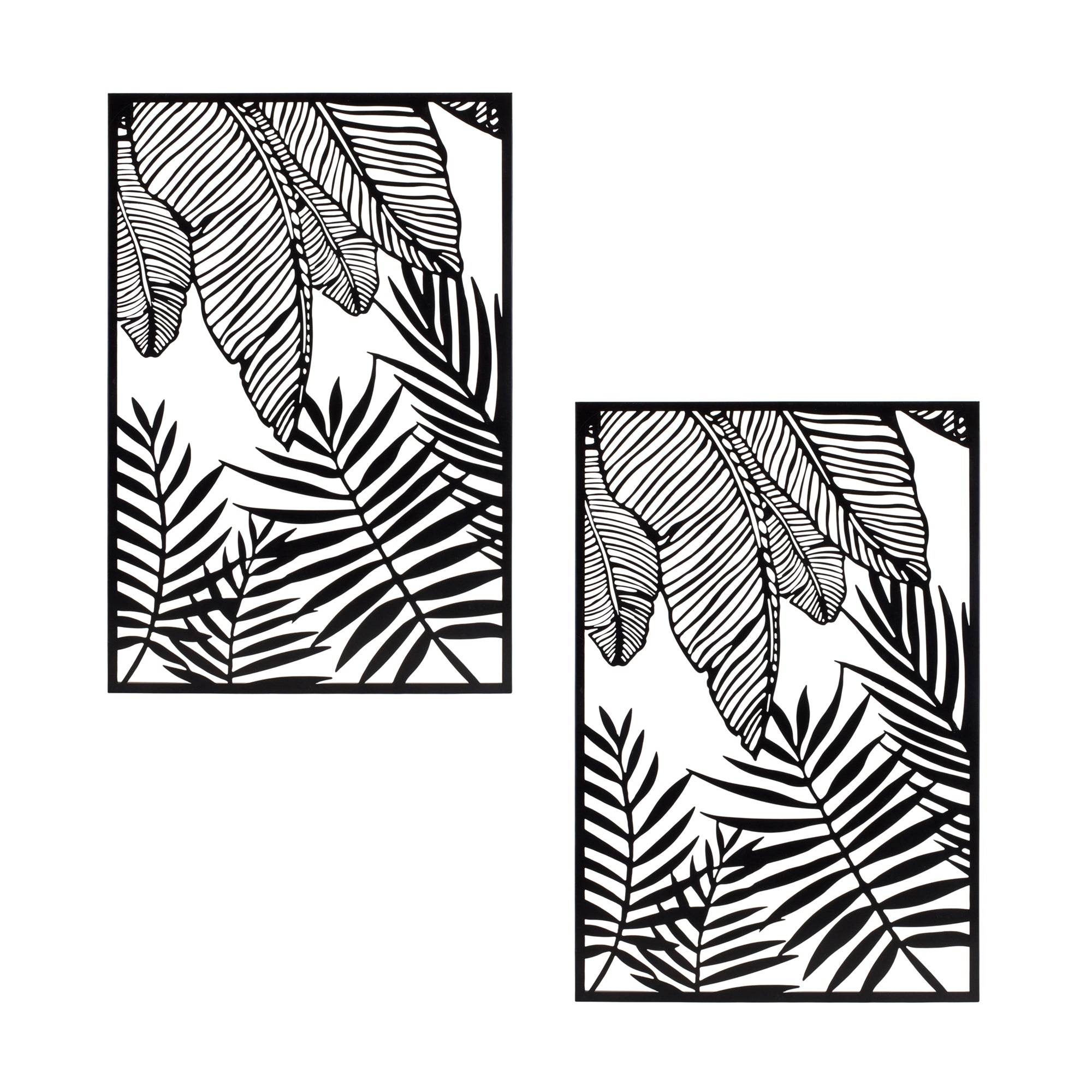 Metal Cut Out Foliage Frame (Set of 2)