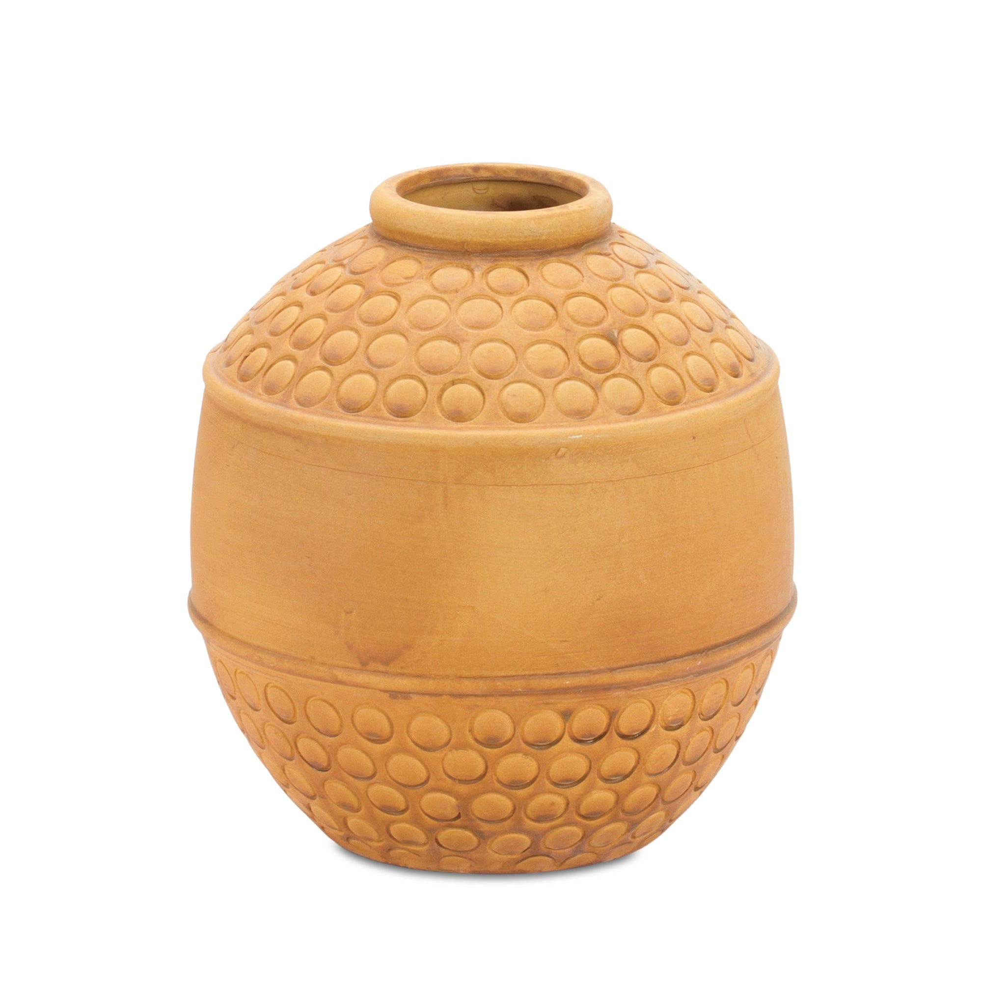 Bubbled Terra Cotta Vase 8"H