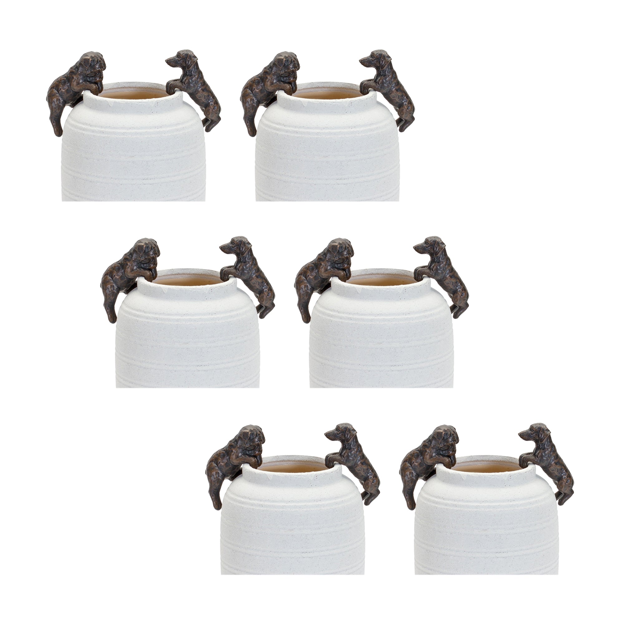 Mini Dachshund and Bull Dog Pot Hanger (Set of 6)