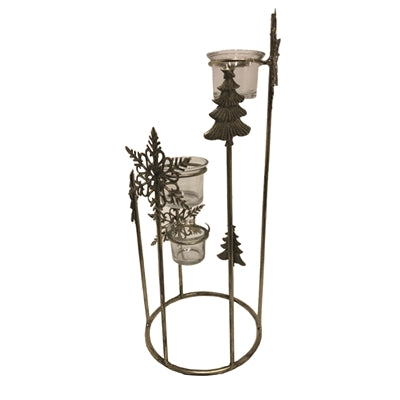 Triple Votive Holder 6.5"D x 15.75"H Iron