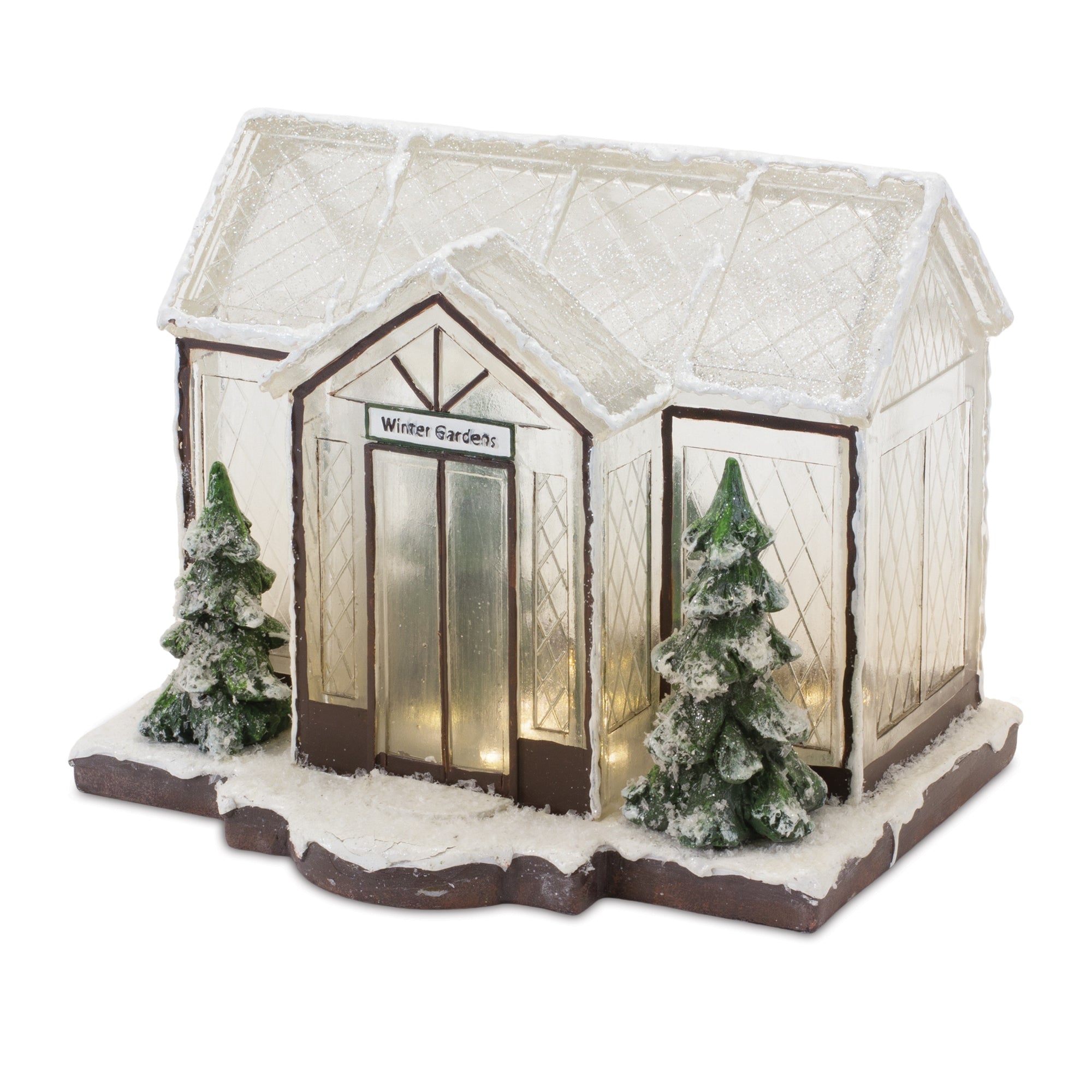 LED Winter Greenhouse Display 10"L