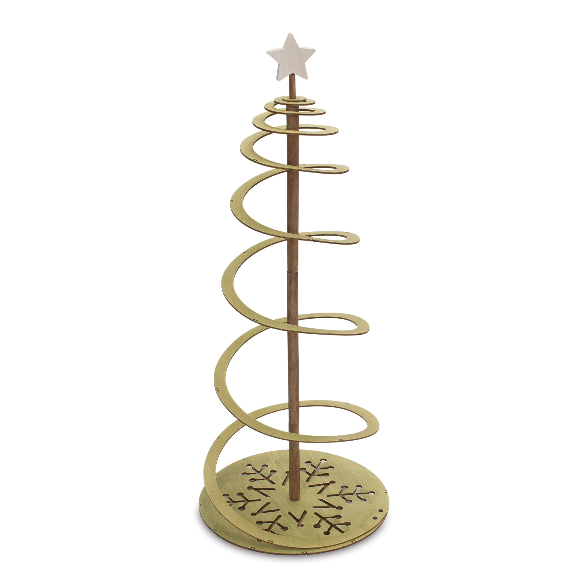 Spiral Wood Pine Tree 38.5"H