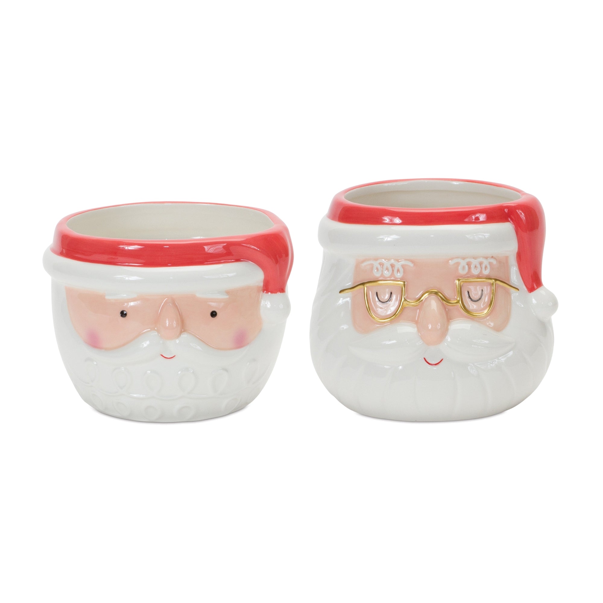 Ceramic Santa Planter (S/2)
