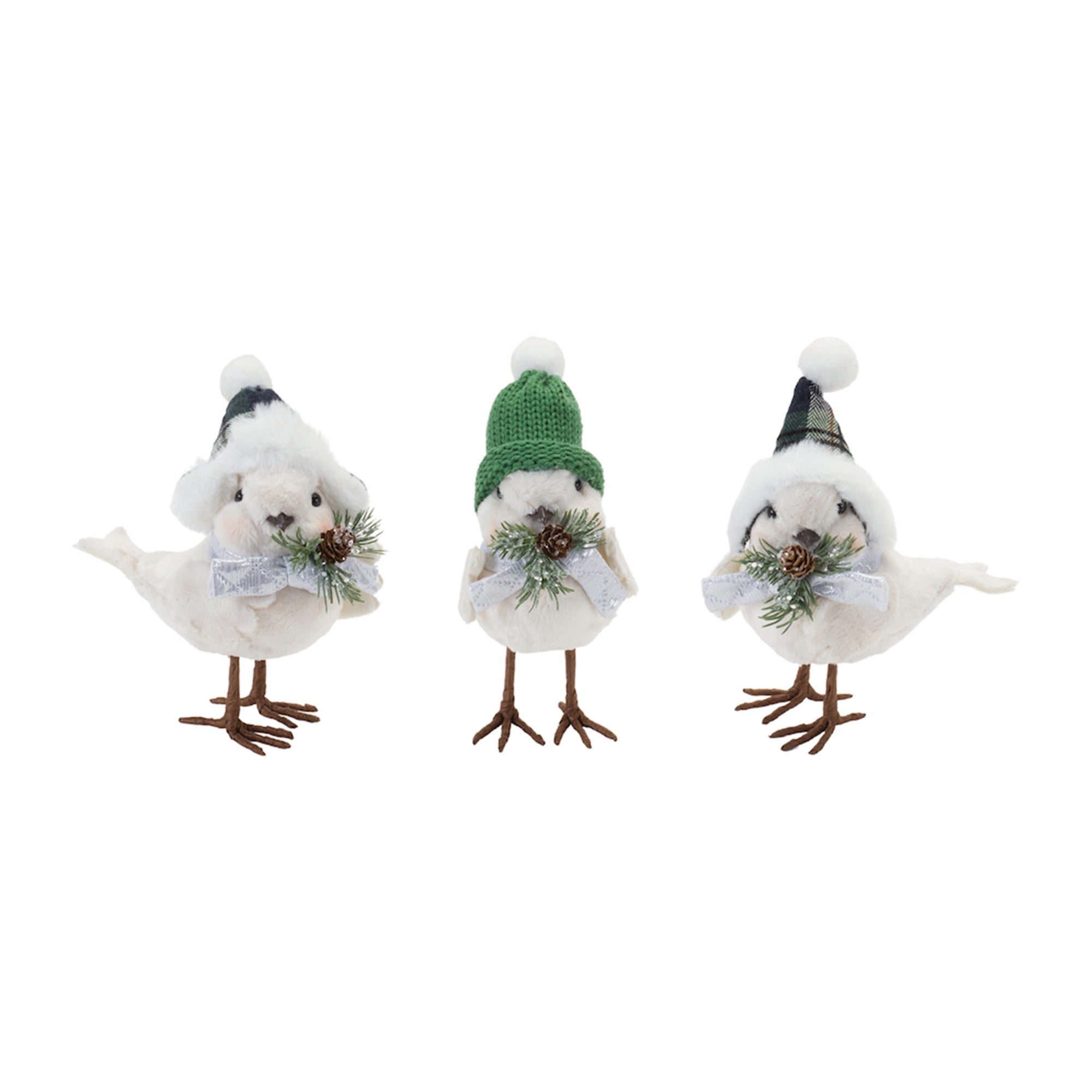 Winter Bird (3 Asst) 7"H, 7.5"H, 8"H Foam/Polyester