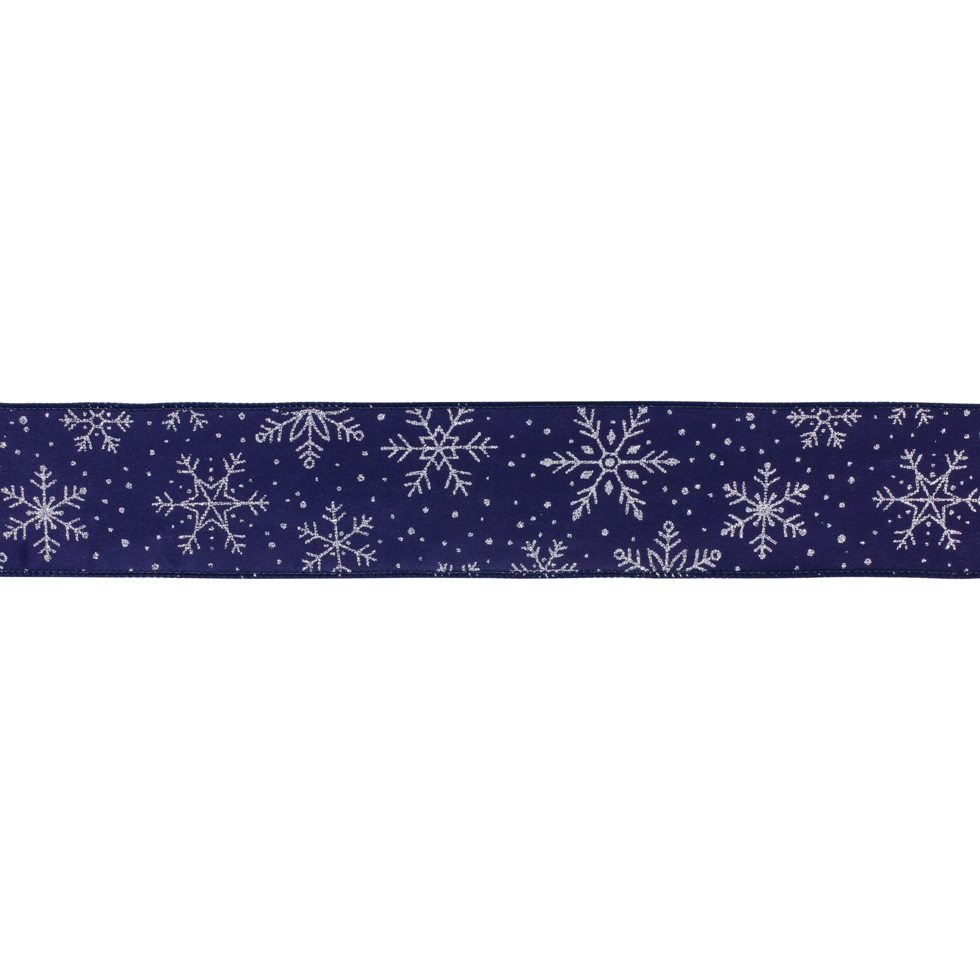Navy Snowflake Ribbon (Set of 2) 2.5" x 10 Yds.