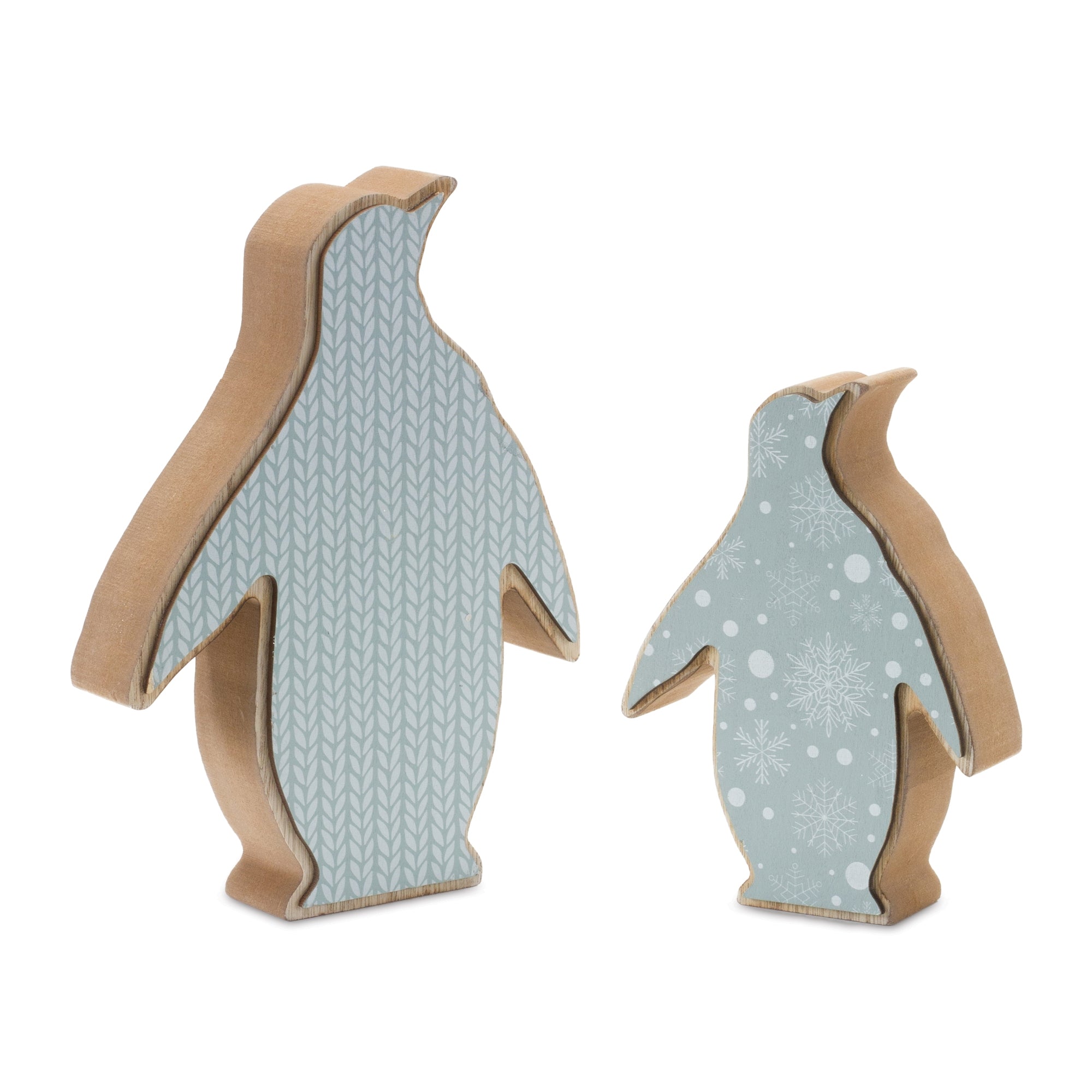 Wood Penguin Décor (Set of 2)