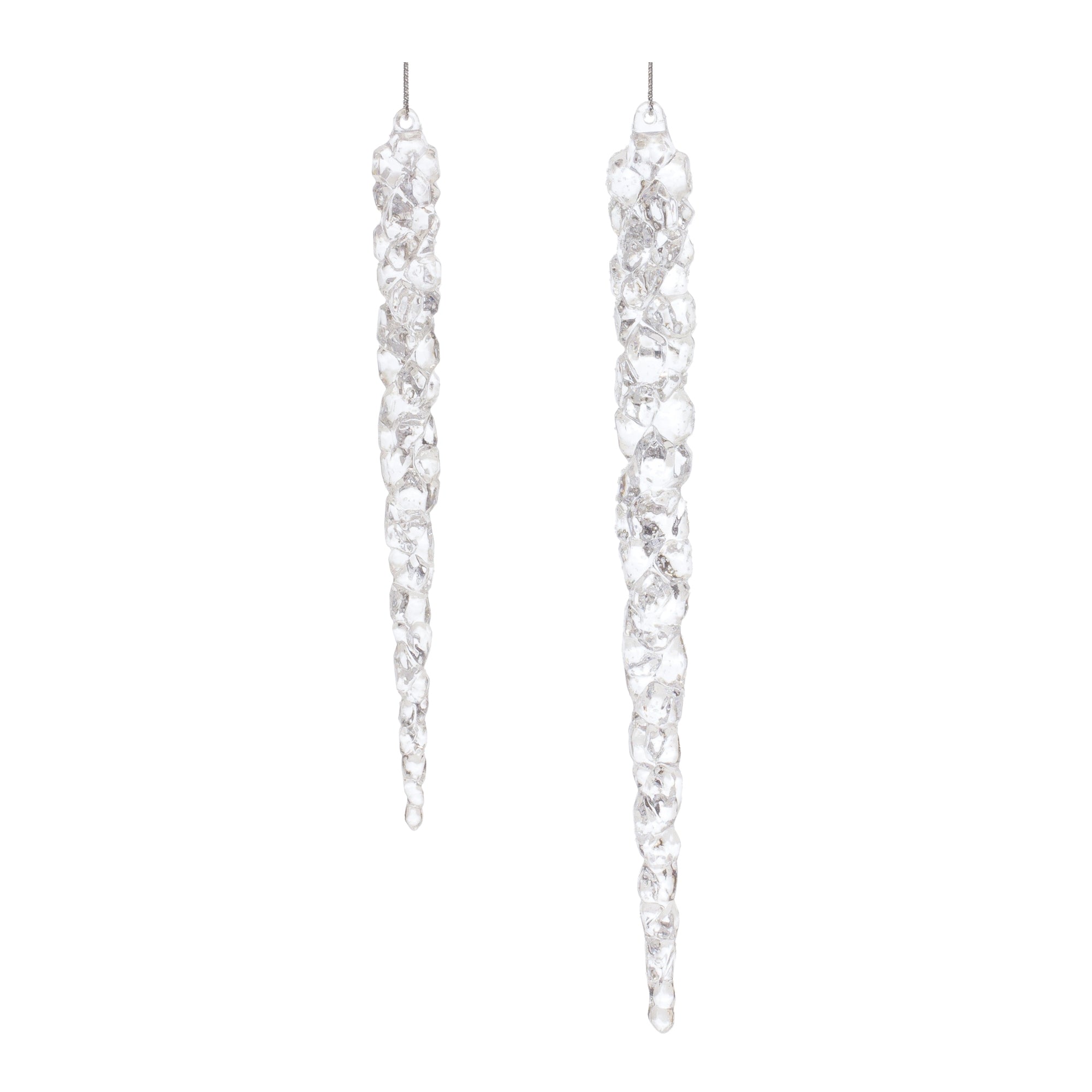 Clear Acrylic Icicle Drop Ornament (Set of 24)