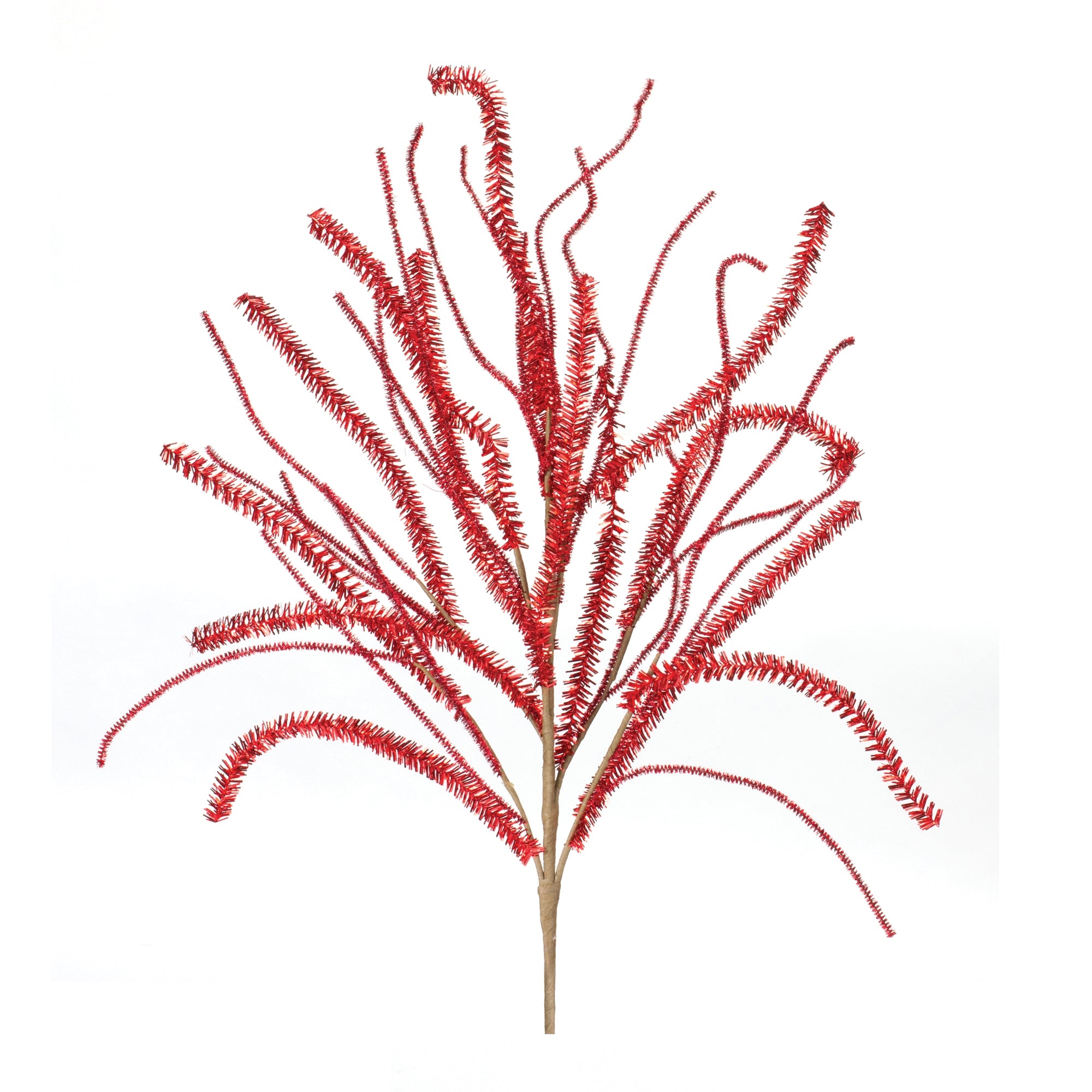 Glittered Pine Tinsel Branch (Set of 2)