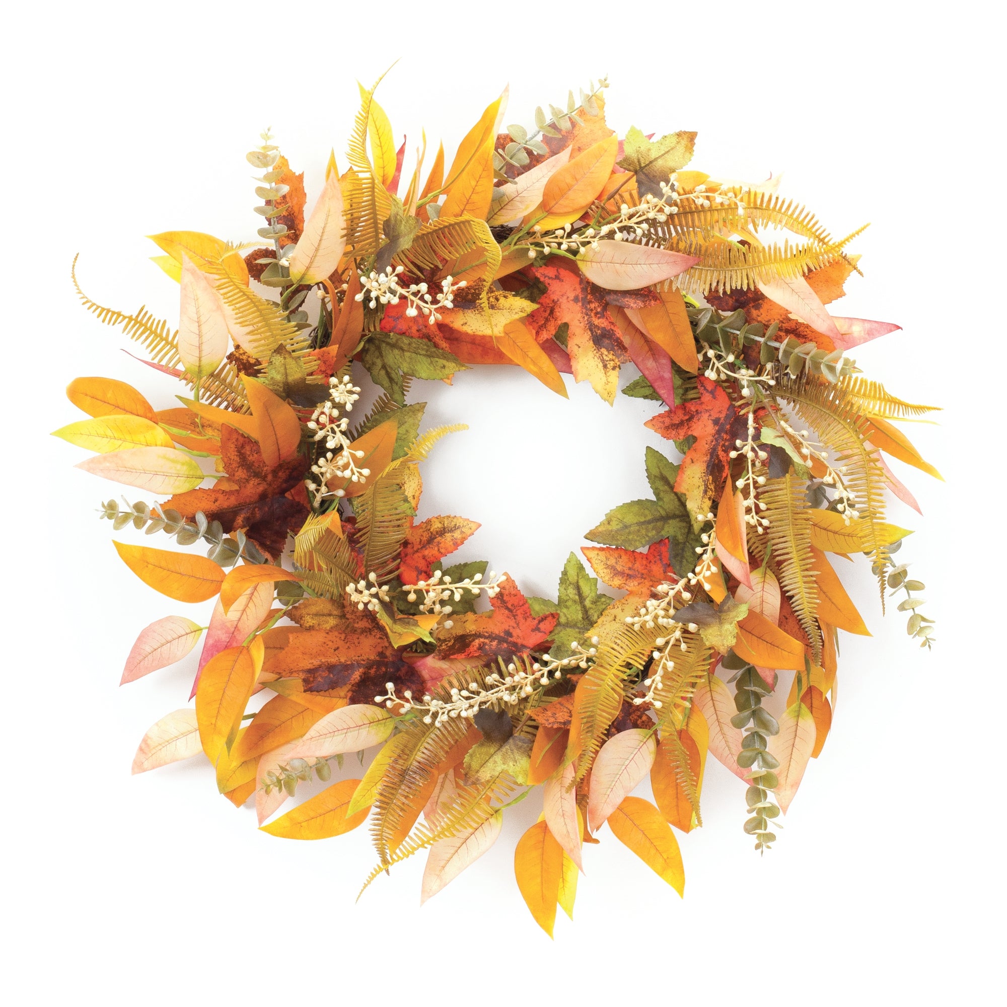 Mixed Fall Foliage Wreath 28"D
