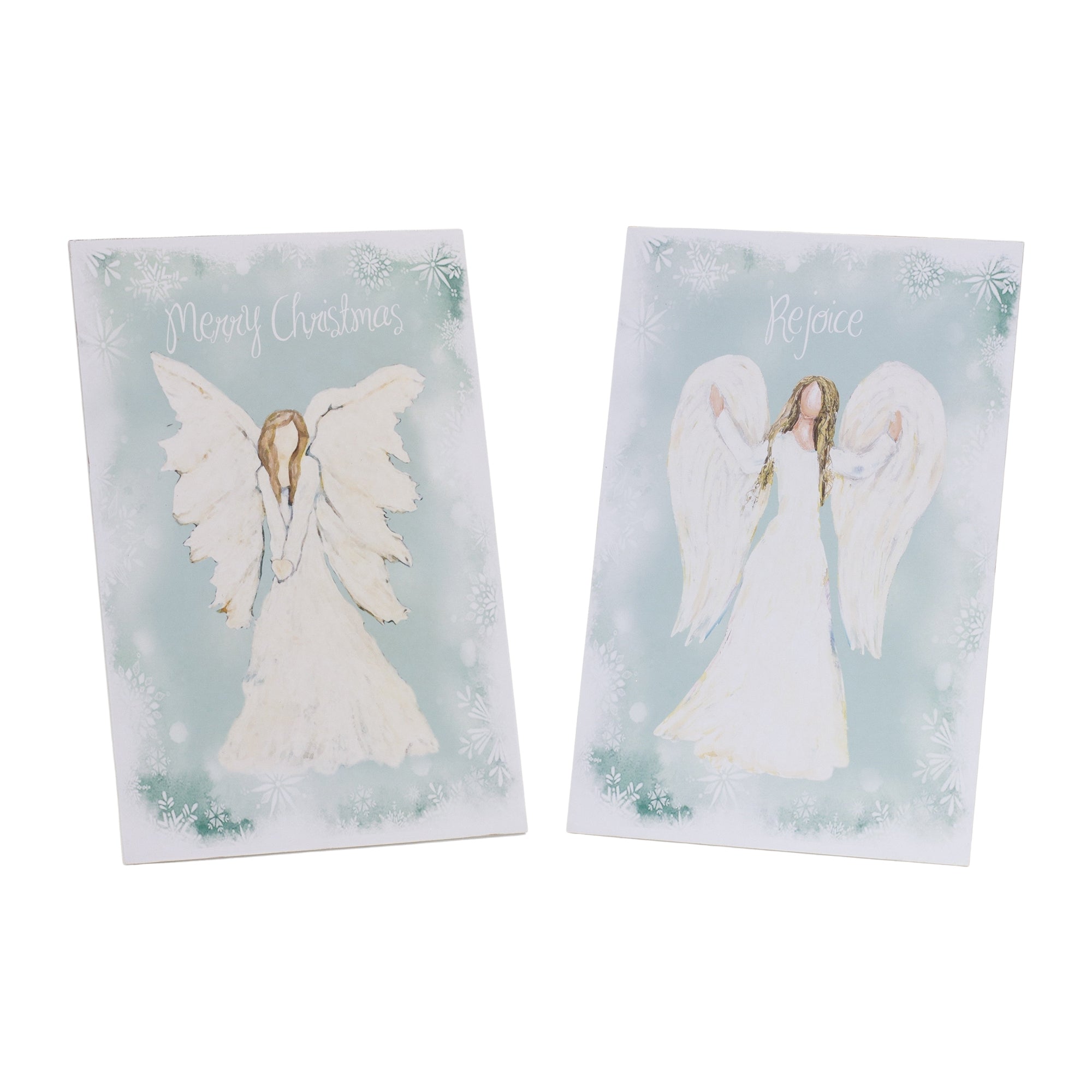 Wood Holiday Angel Sentiment Sign (Set of 2)