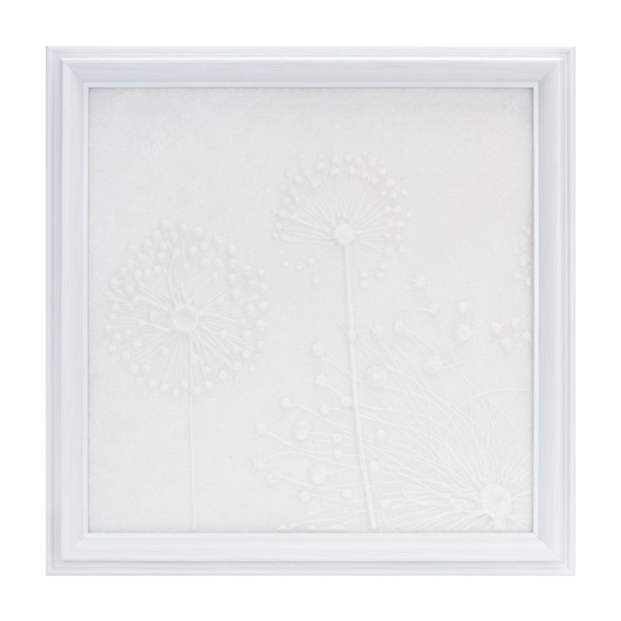 Stone Dandelion Wall Plaque 18.25"SQ