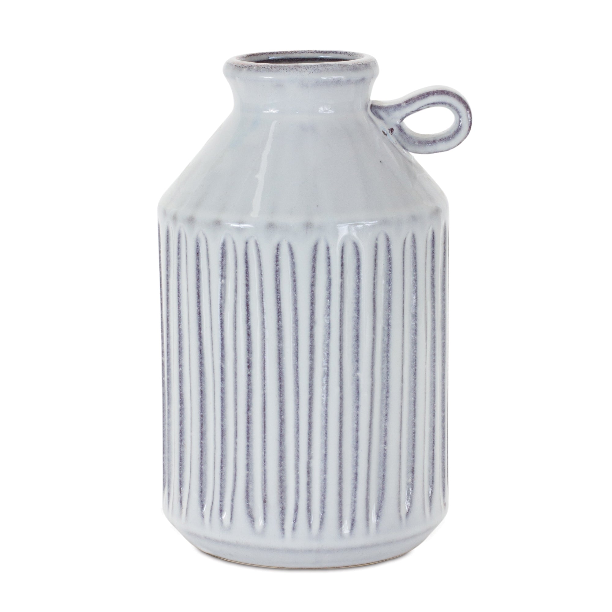 Terra Cotta Vase with Handle 10"H