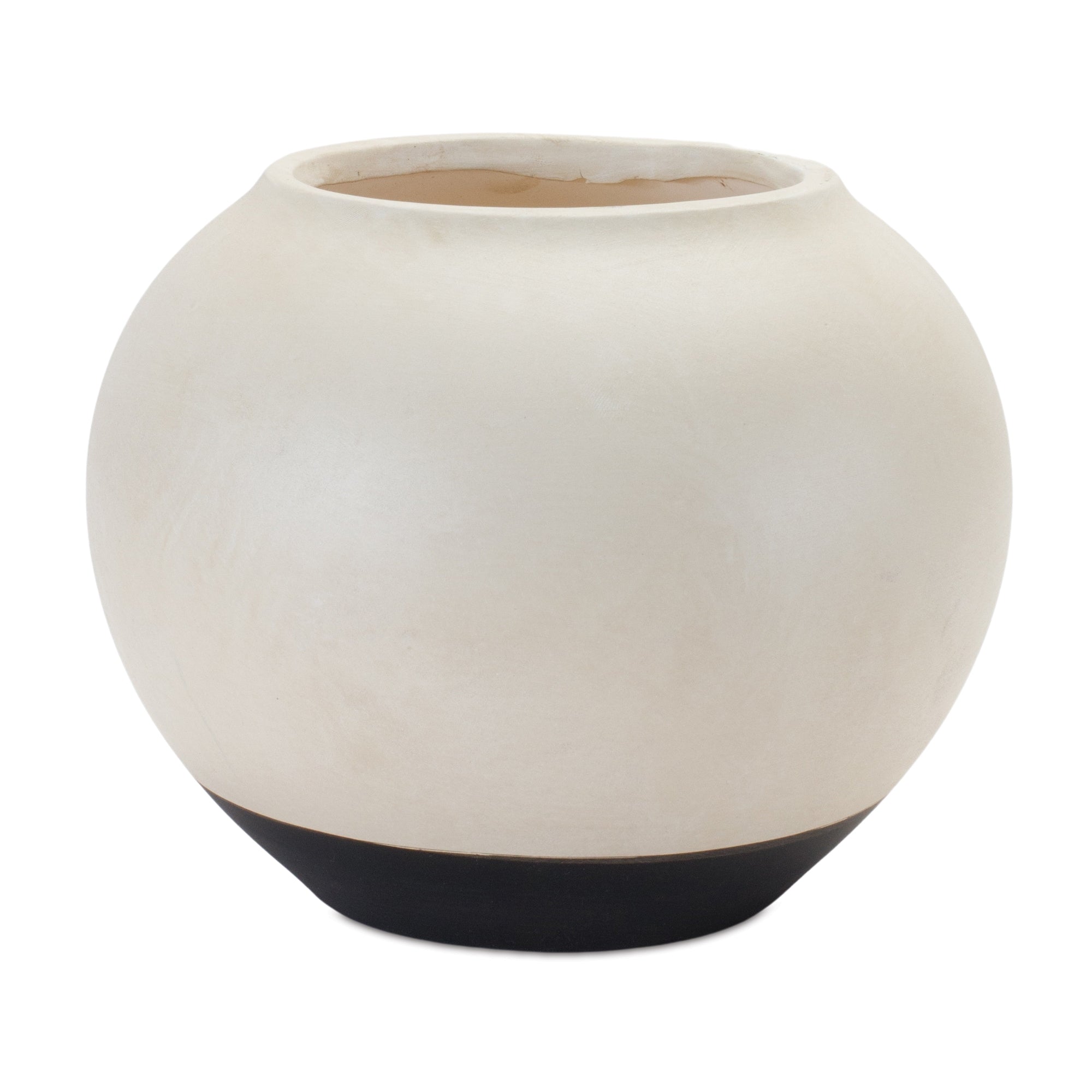 Two Tone Ceramic Vase 8.75"D