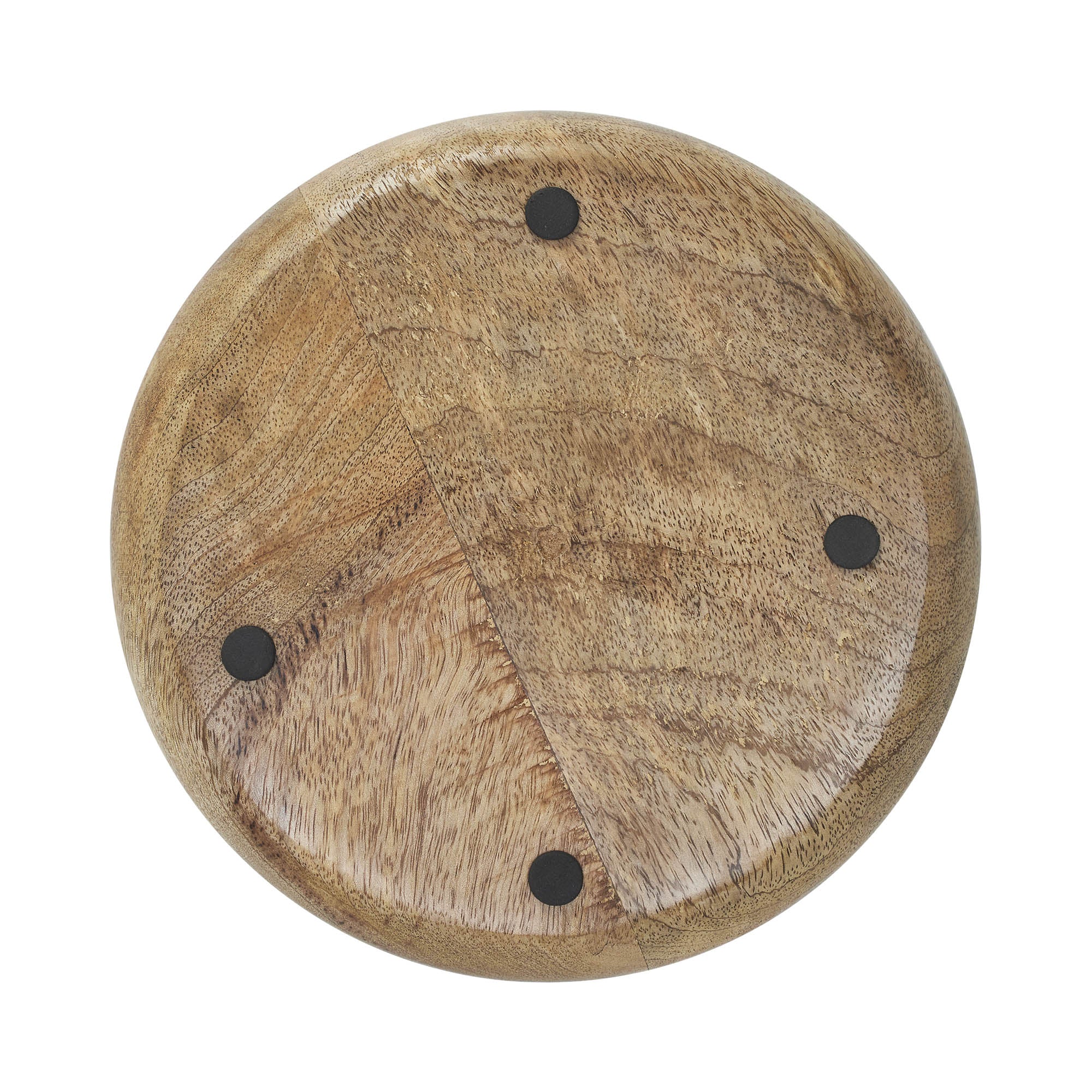 Bunny Hop Decorative Wooden Plate with White Bunny Motif - Rustic Farmhouse Spring Accent - 8.5 Diameter